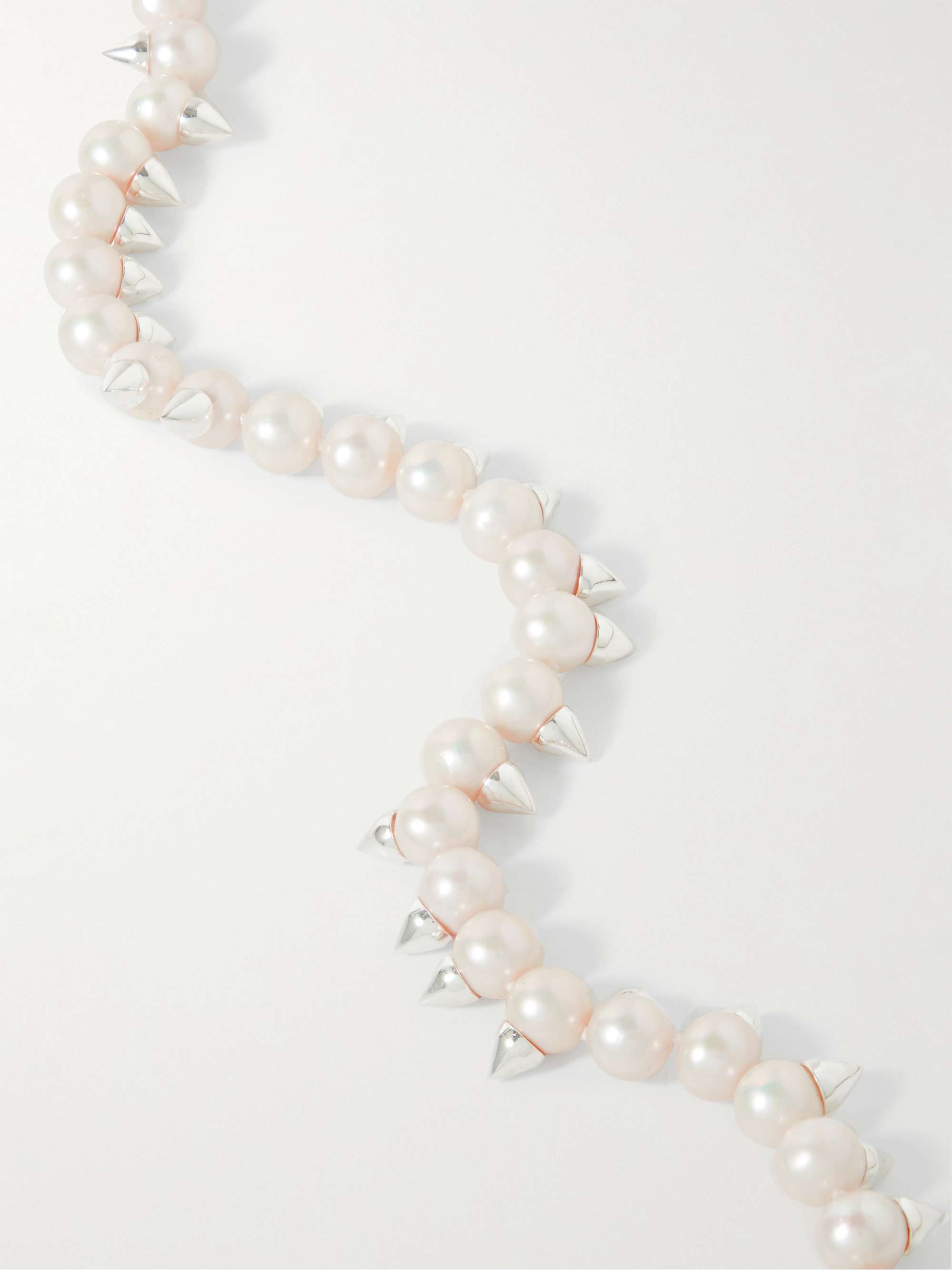 FRY POWERS Silver, Pearl and Enamel Necklace