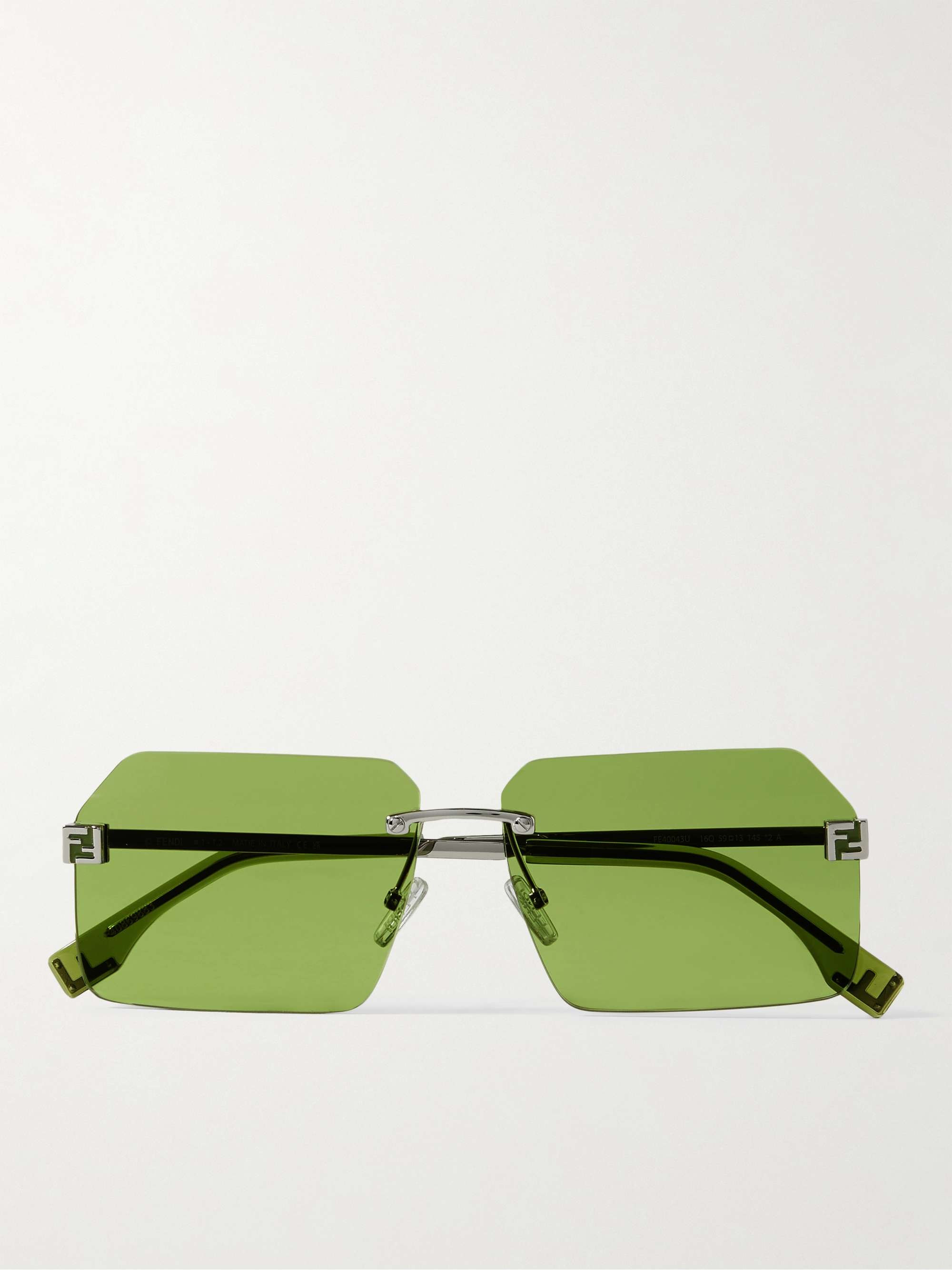 square sunglasses rimless