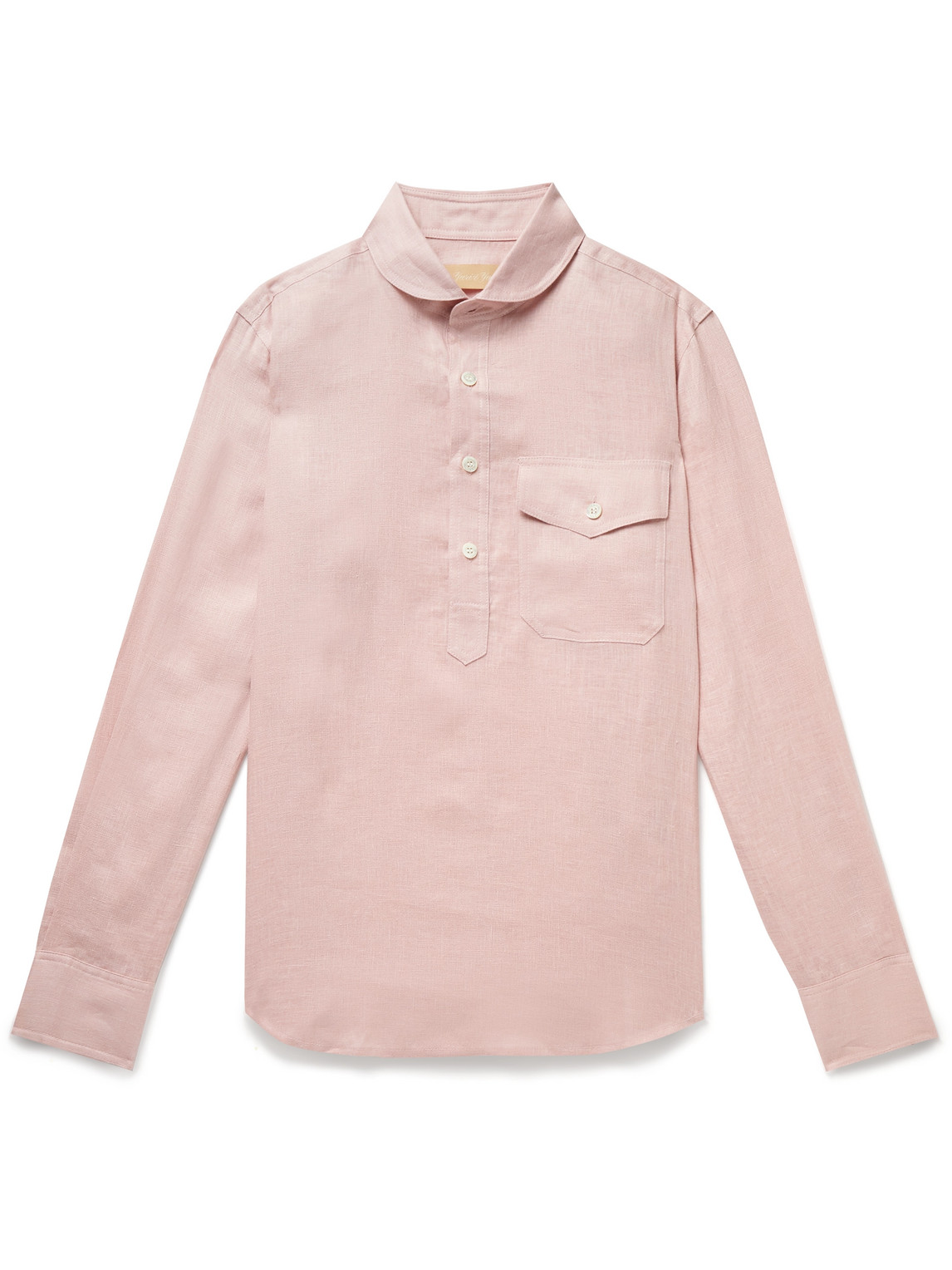 Penny-Collar Linen Shirt