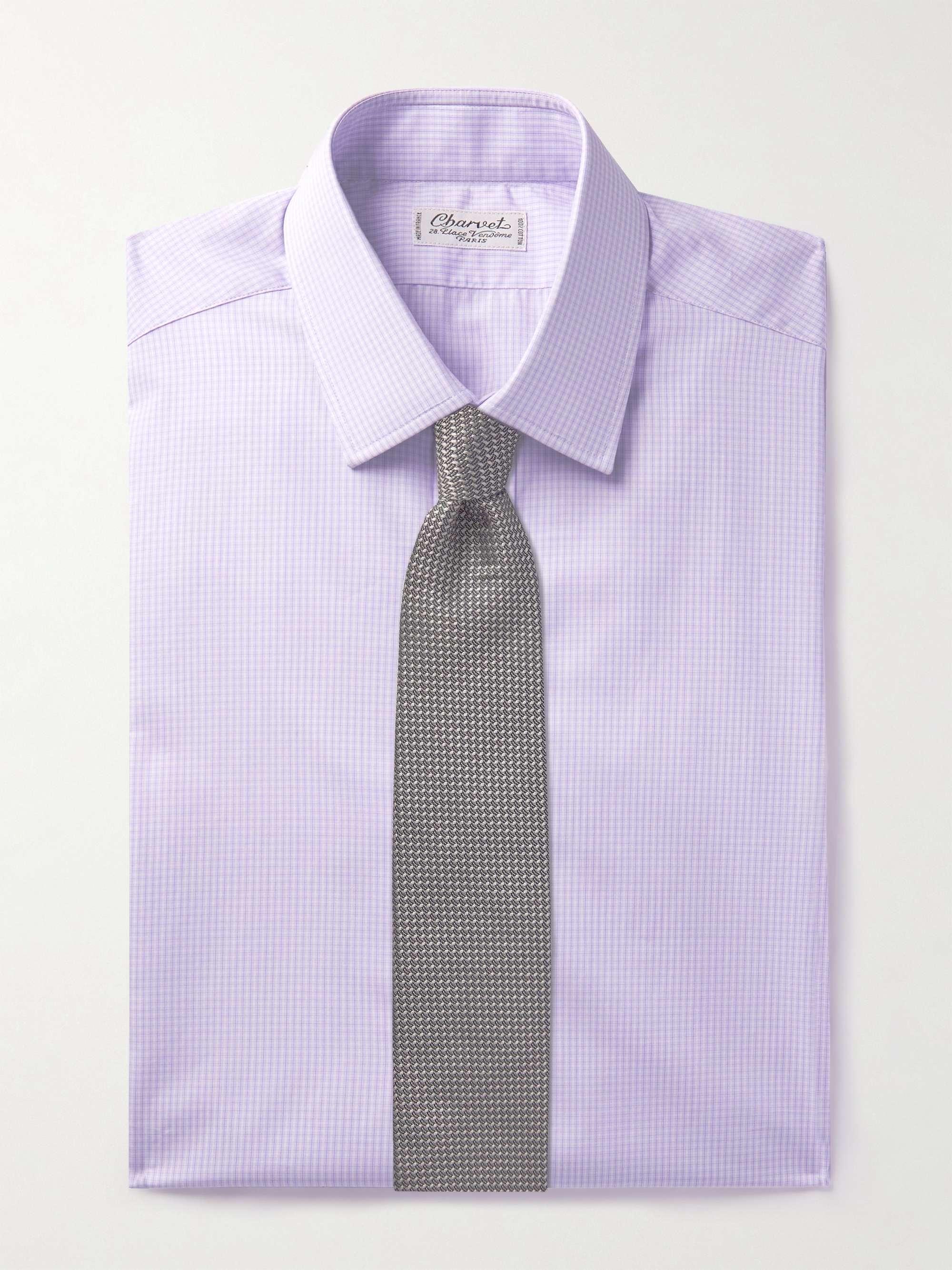 CHARVET Checked Cotton-Poplin Shirt