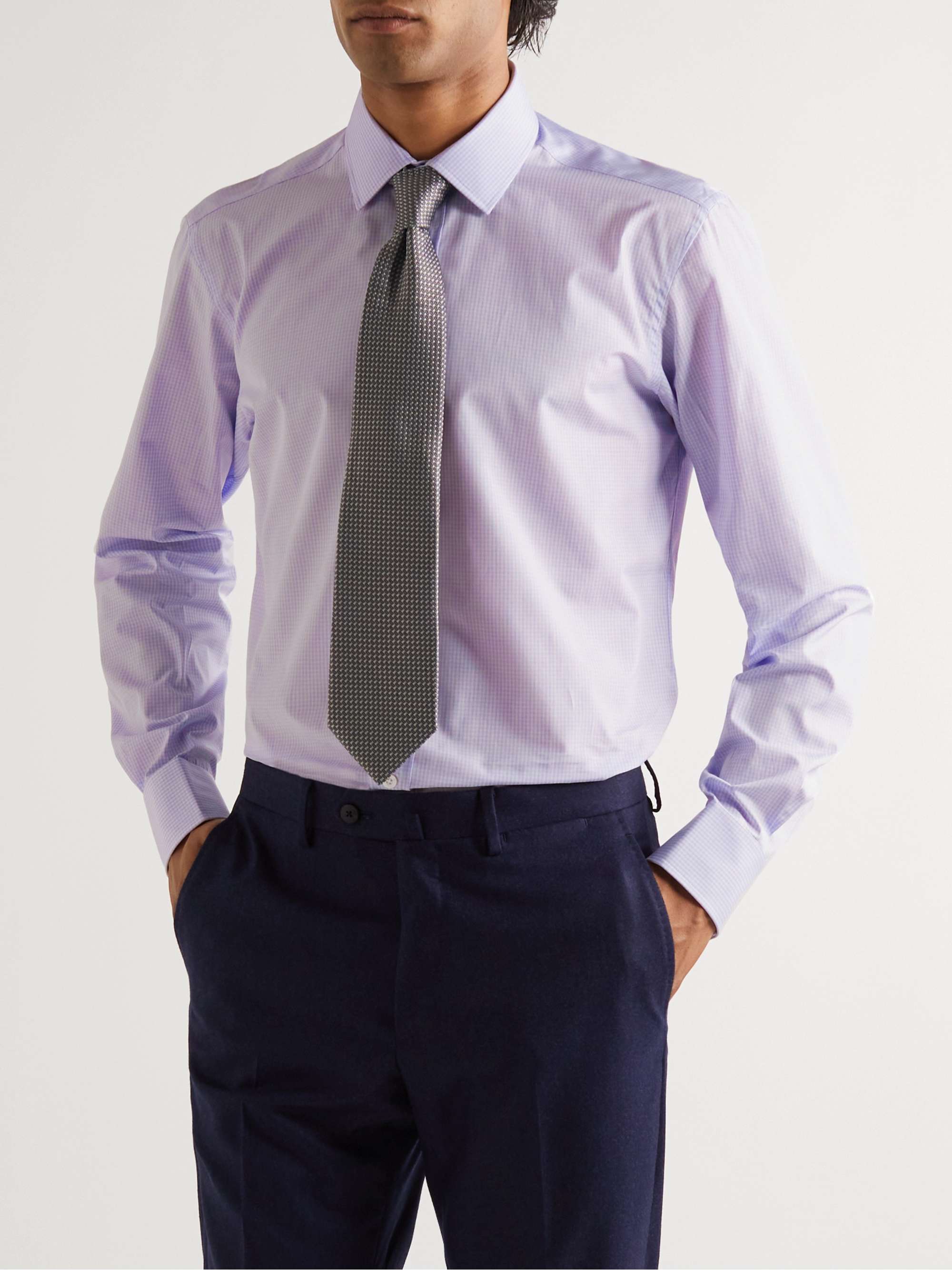 CHARVET Checked Cotton-Poplin Shirt