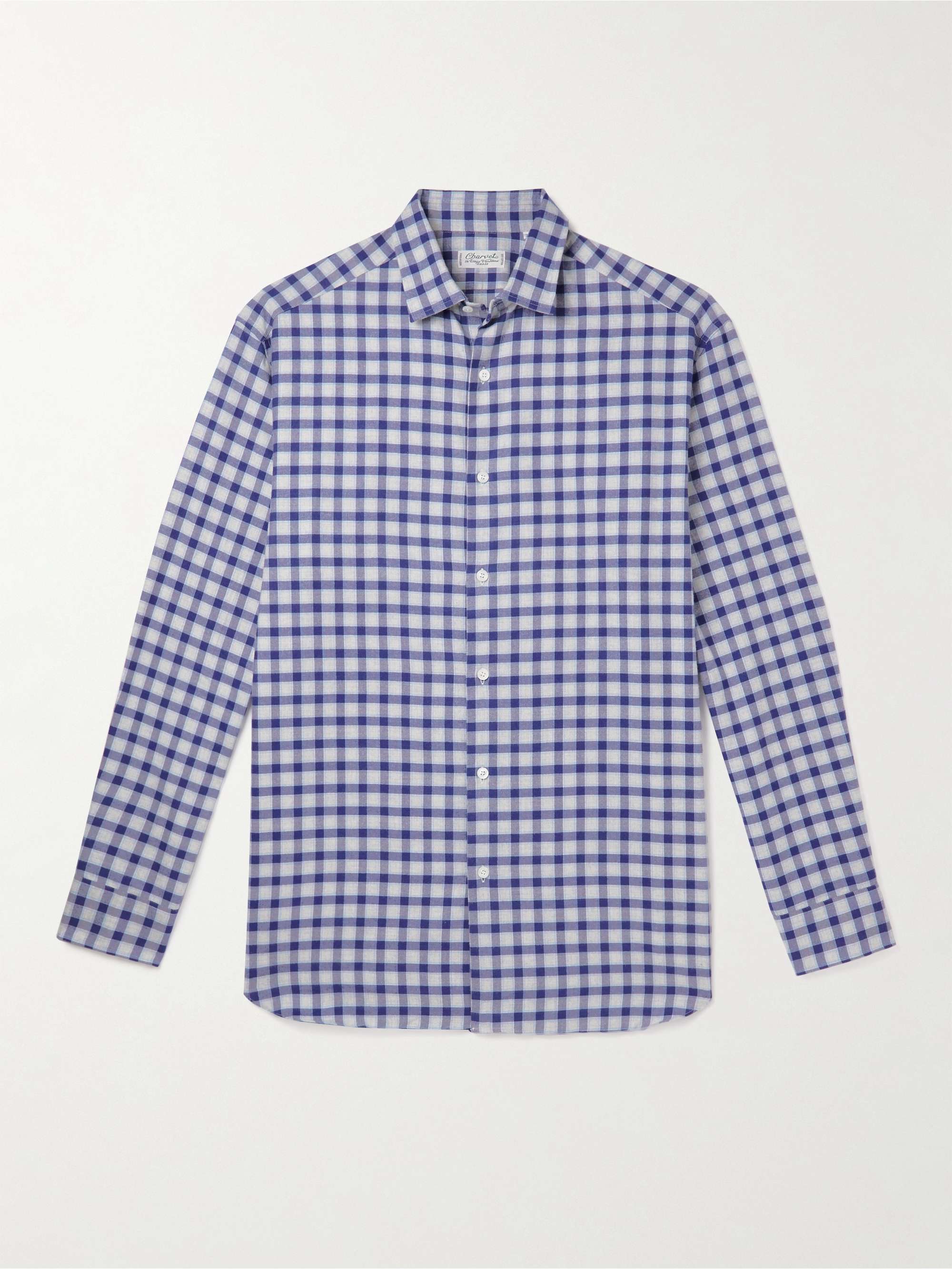 CHARVET Checked Brushed Cotton-Flannel Shirt