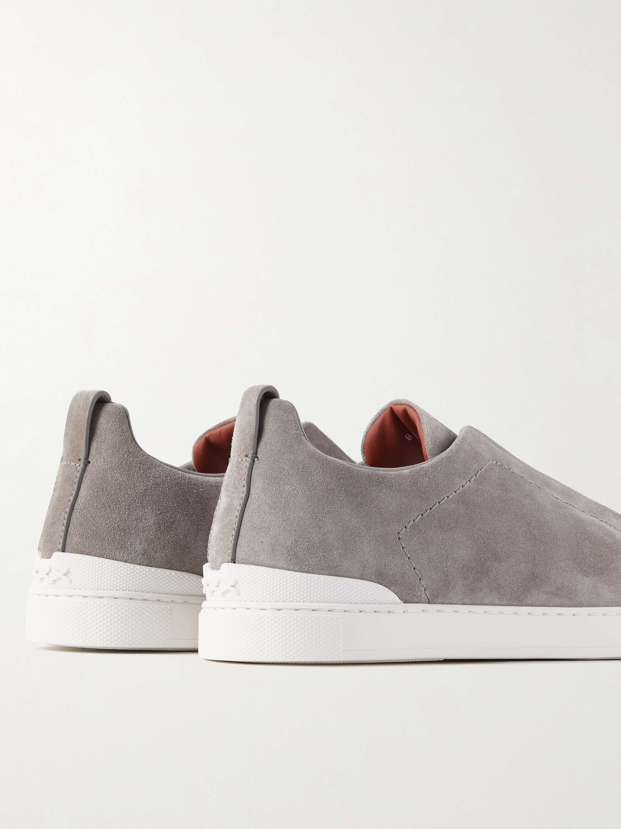 ZEGNA Triple Stitch Suede Sneakers