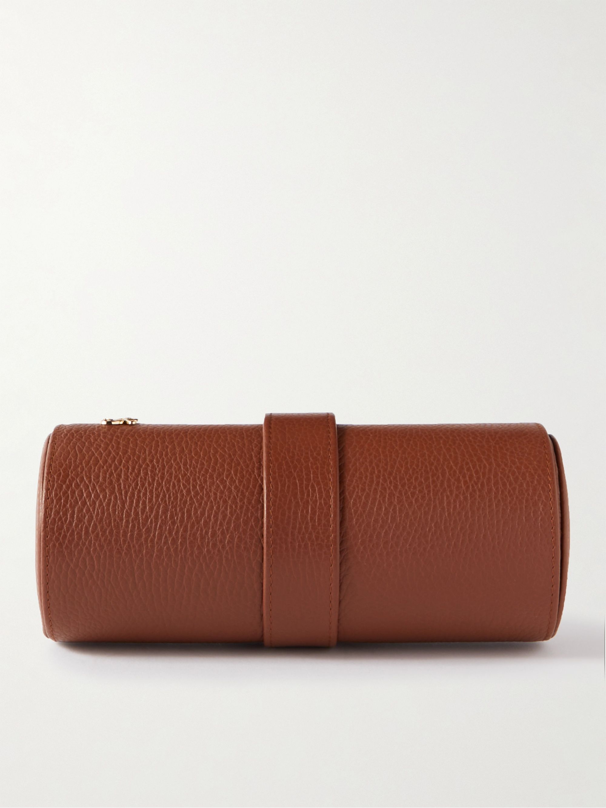 RAPPORT LONDON Berkley Full-Grain Leather Three-Watch Roll