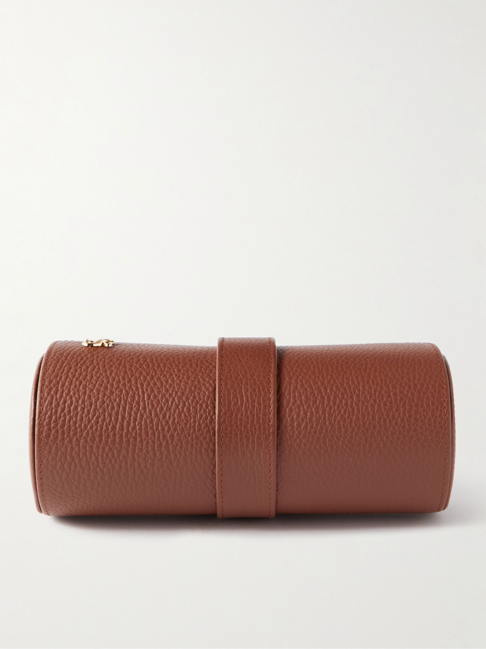 RAPPORT LONDON Berkley Full-Grain Leather Three-Watch Roll
