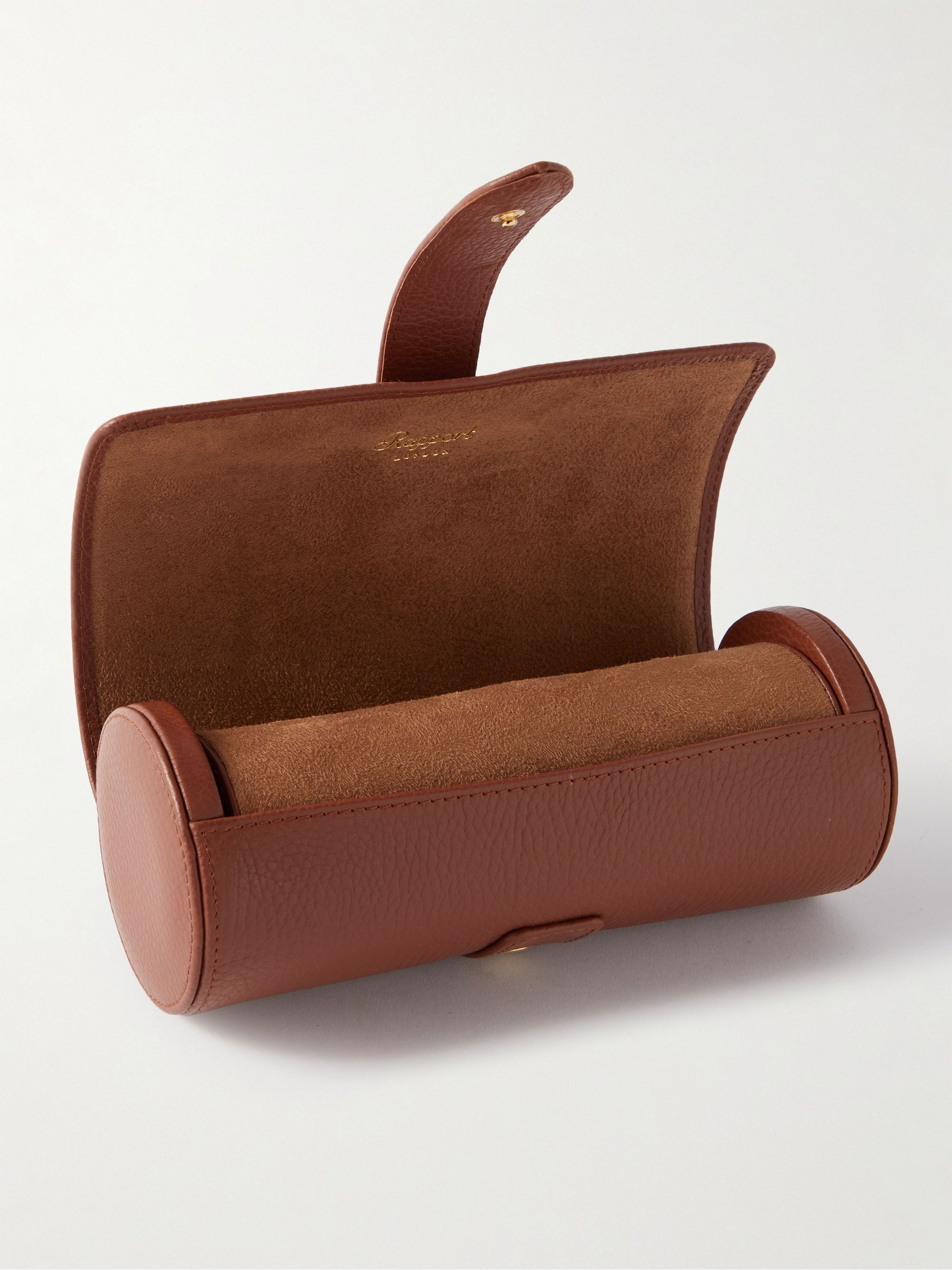 RAPPORT LONDON Berkley Full-Grain Leather Three-Watch Roll