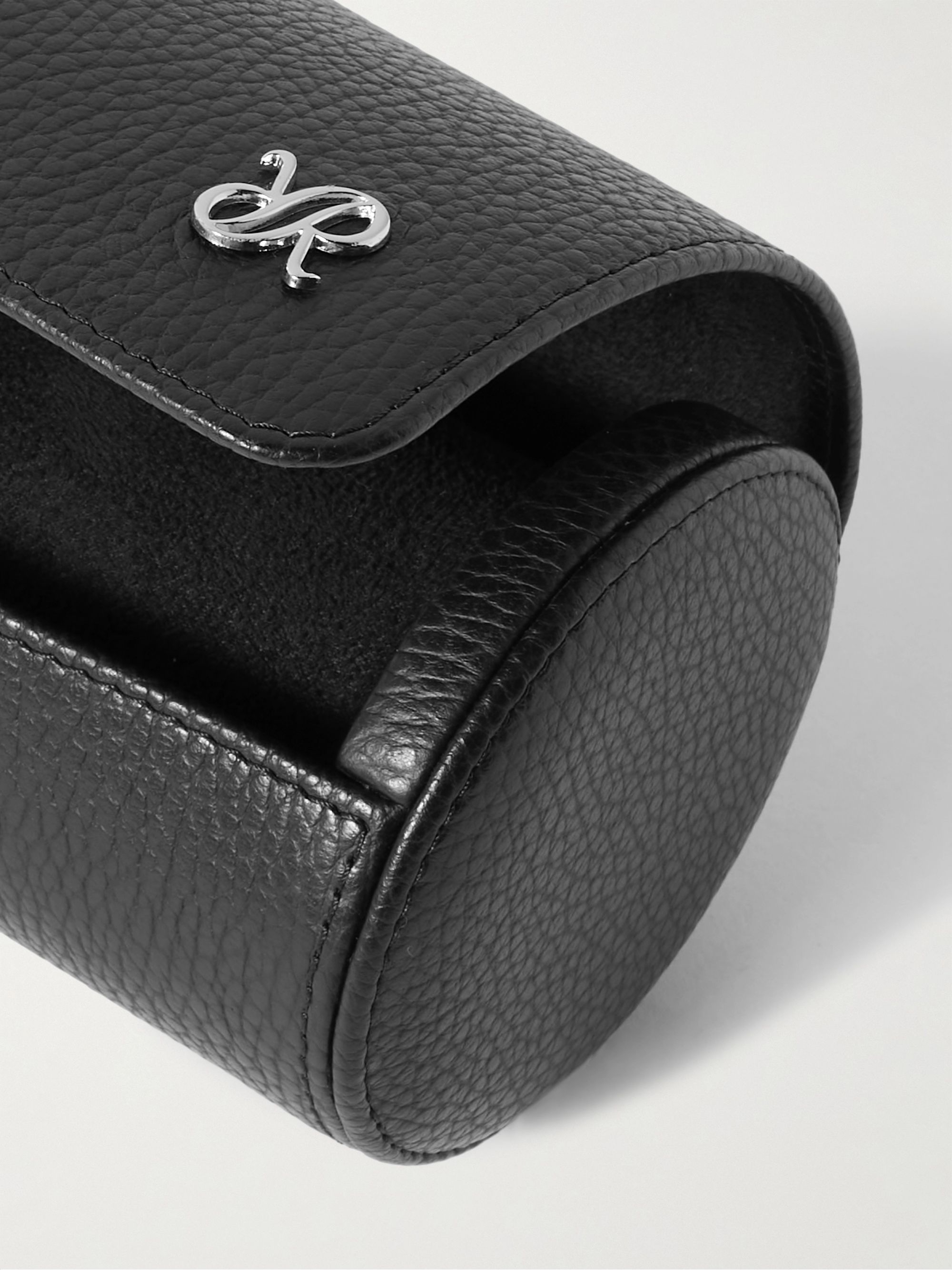 RAPPORT LONDON Berkley Full-Grain Leather Three-Watch Roll