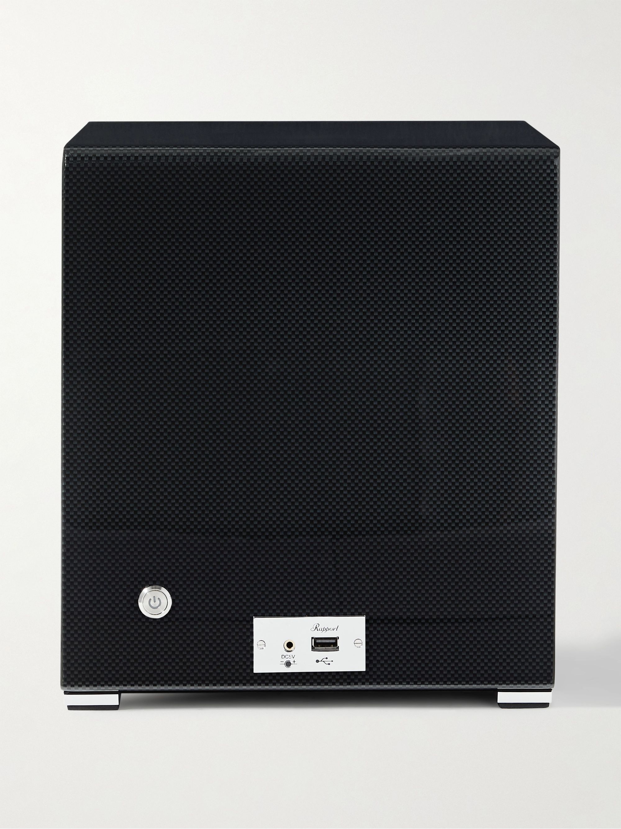 RAPPORT LONDON Formula Quad Carbon Fibre Lacquered Cedar and Glass Watch Winder