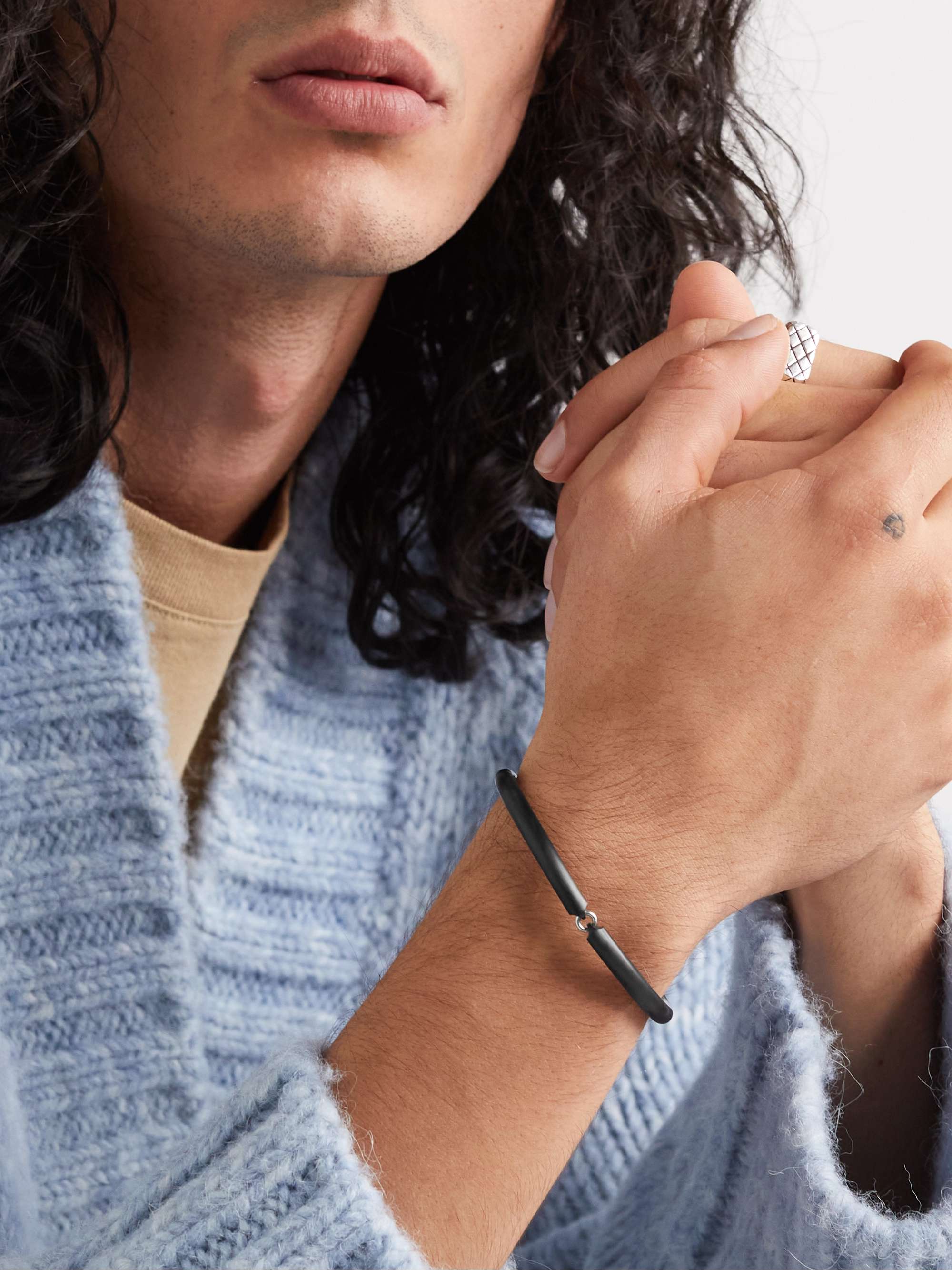 LE GRAMME Ceramic and Silver-Tone Bracelet