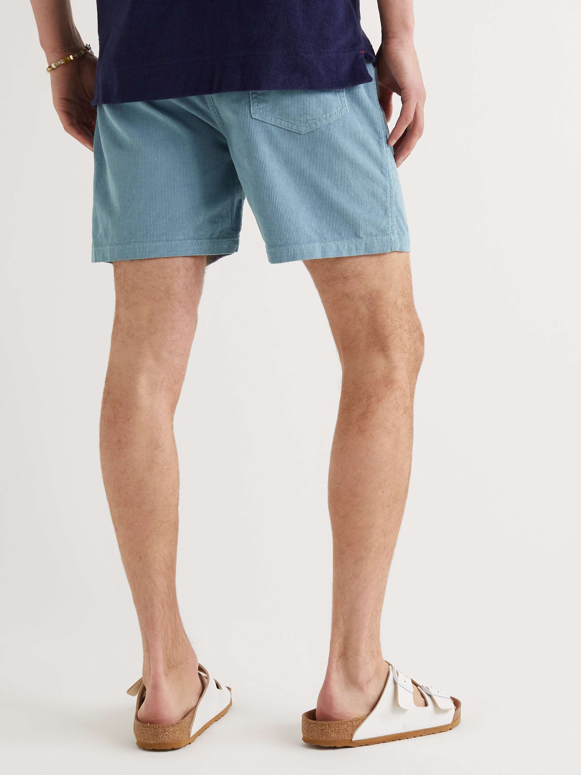 BIRDWELL Walk Straight-Leg Cotton-Corduroy Shorts