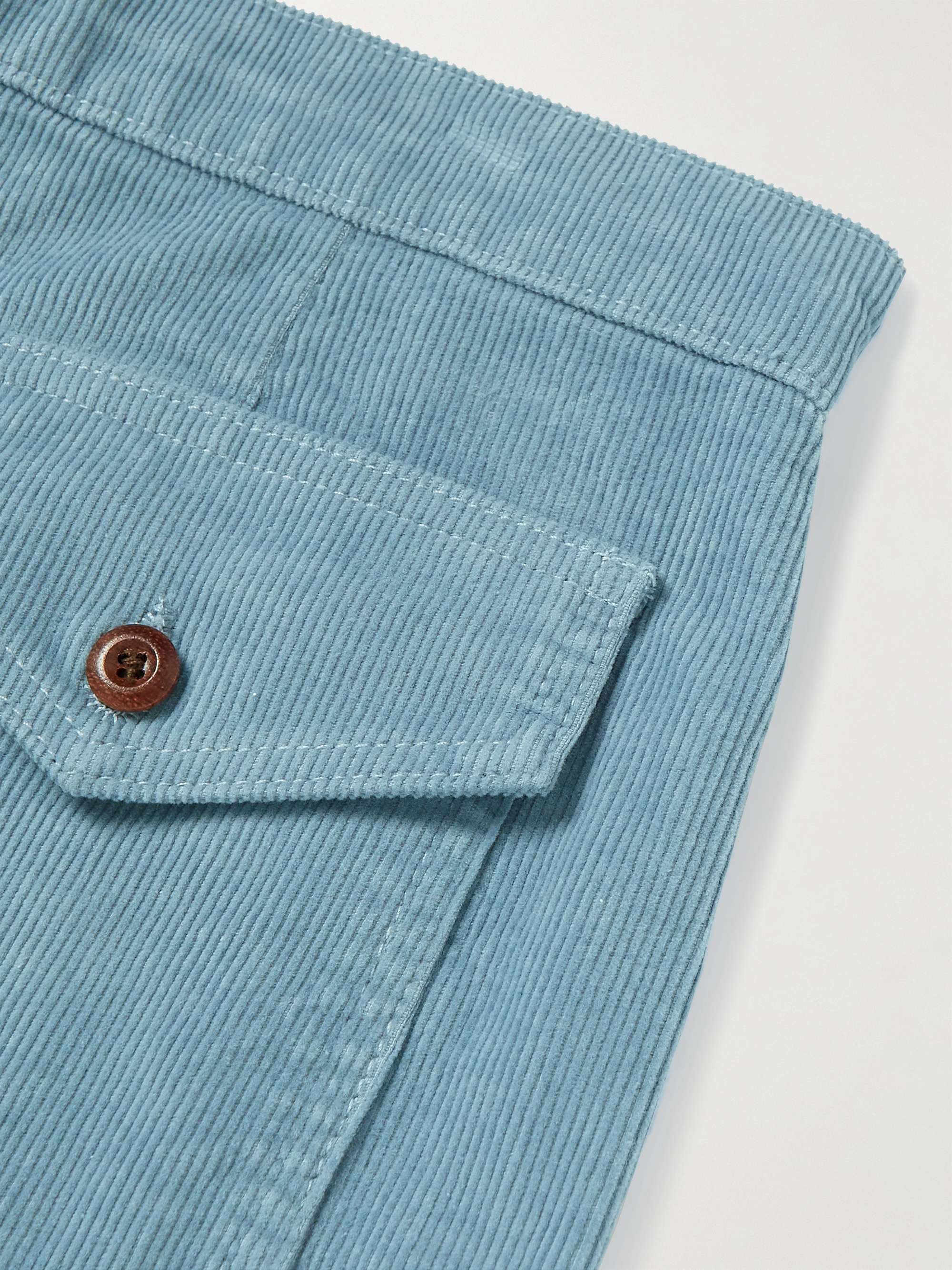 BIRDWELL Walk Straight-Leg Cotton-Corduroy Shorts