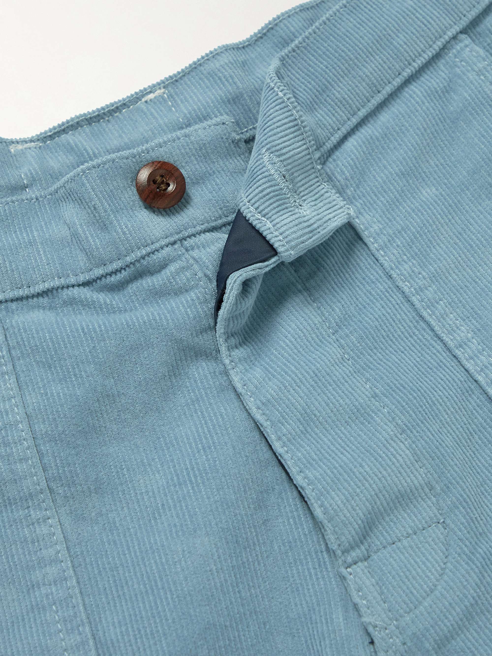 BIRDWELL Walk Straight-Leg Cotton-Corduroy Shorts