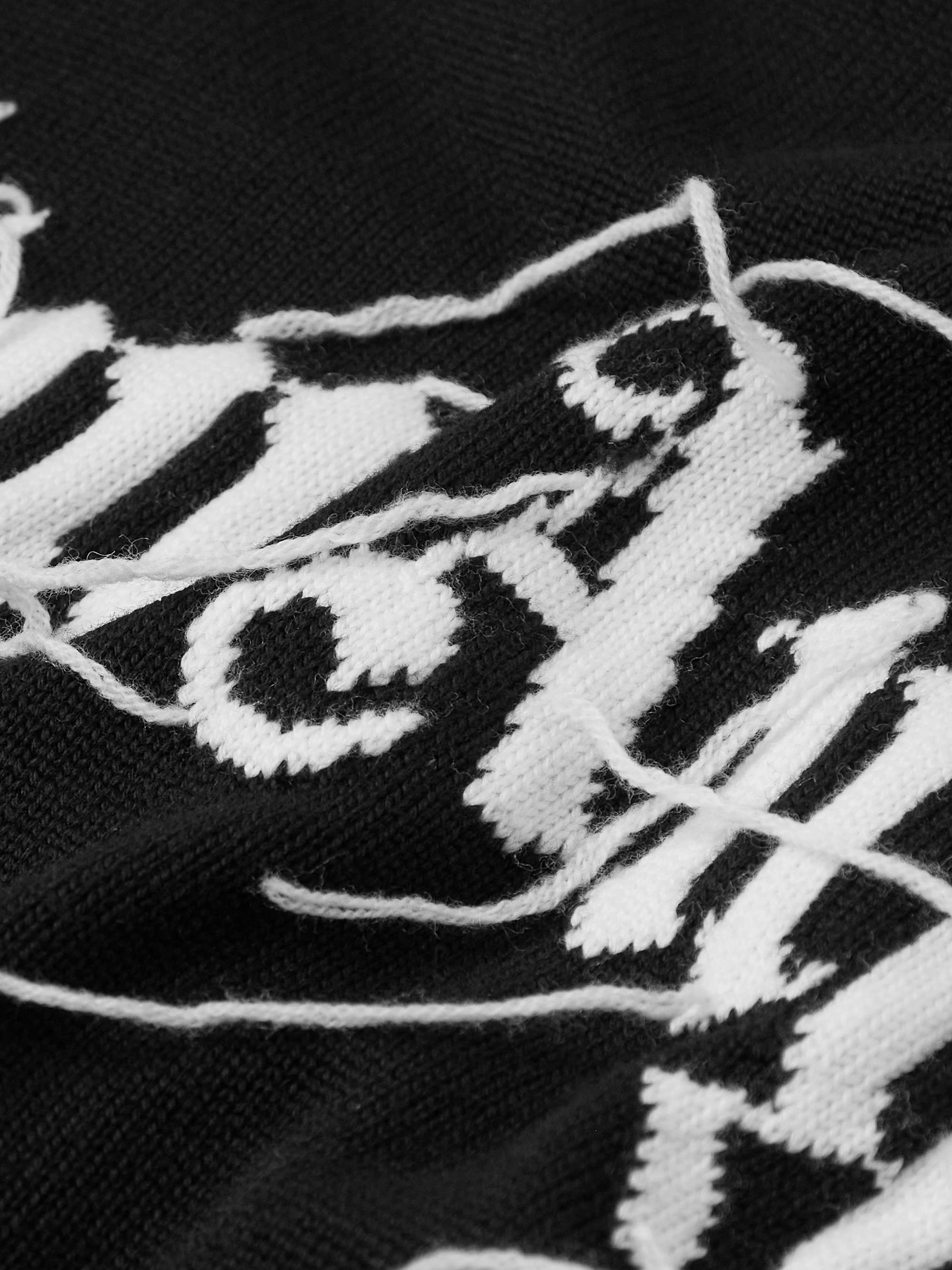 PALM ANGELS Logo-Intarsia Virgin Wool Sweater