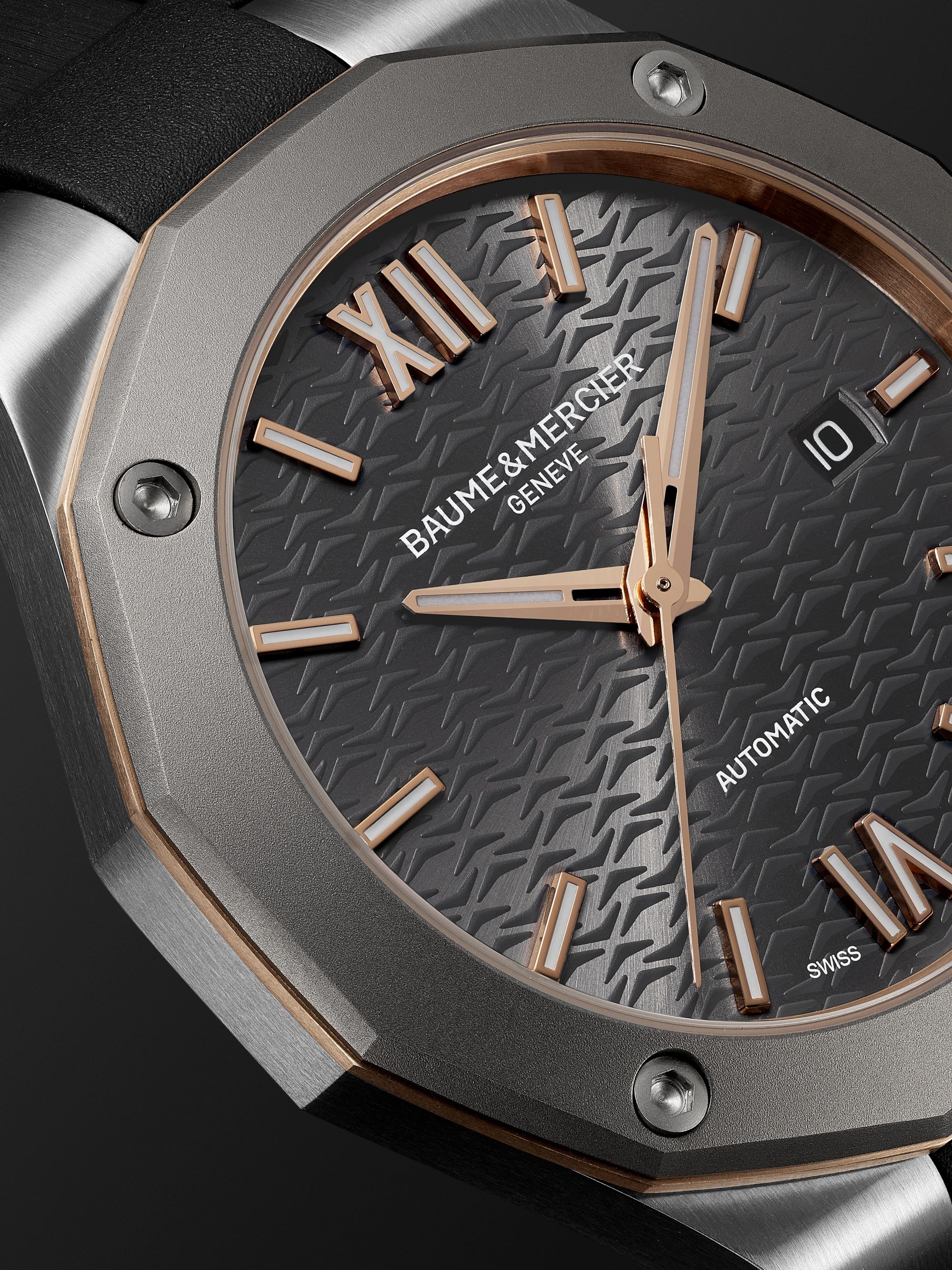 BAUME & MERCIER Riviera Automatic 42mm Stainless Steel, Titanium and Rubber Watch, Ref. No. 10660