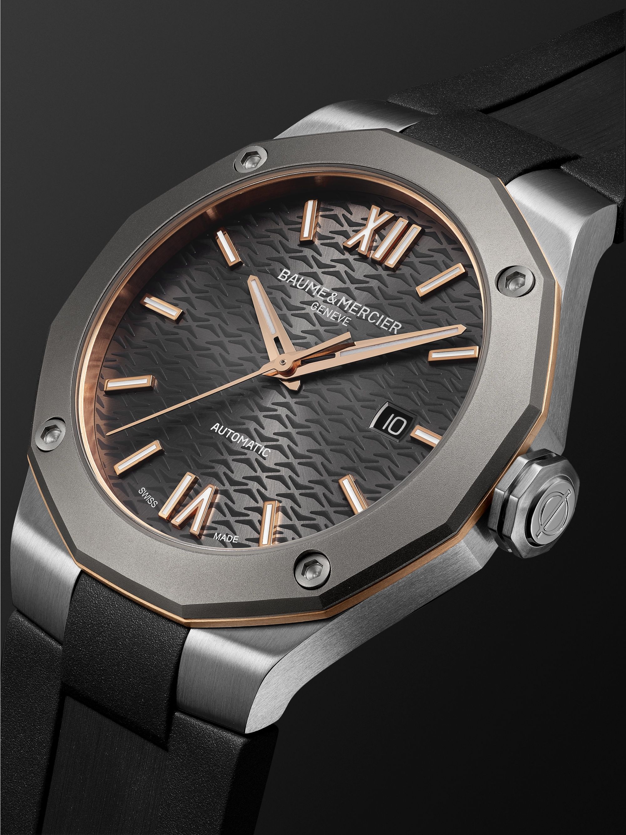 BAUME & MERCIER Riviera Automatic 42mm Stainless Steel, Titanium and Rubber Watch, Ref. No. 10660