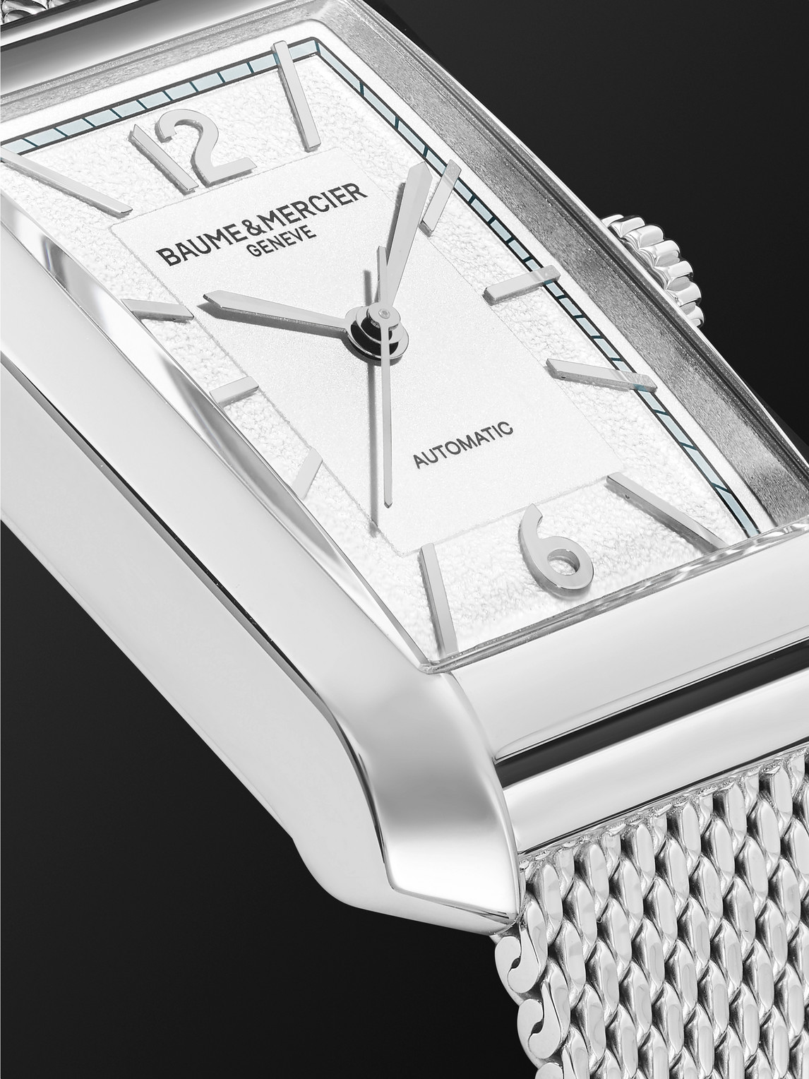 Shop Baume & Mercier Hampton Automatic 27.5mm Stainless Steel Watch, Ref. No. M0a10672 In White