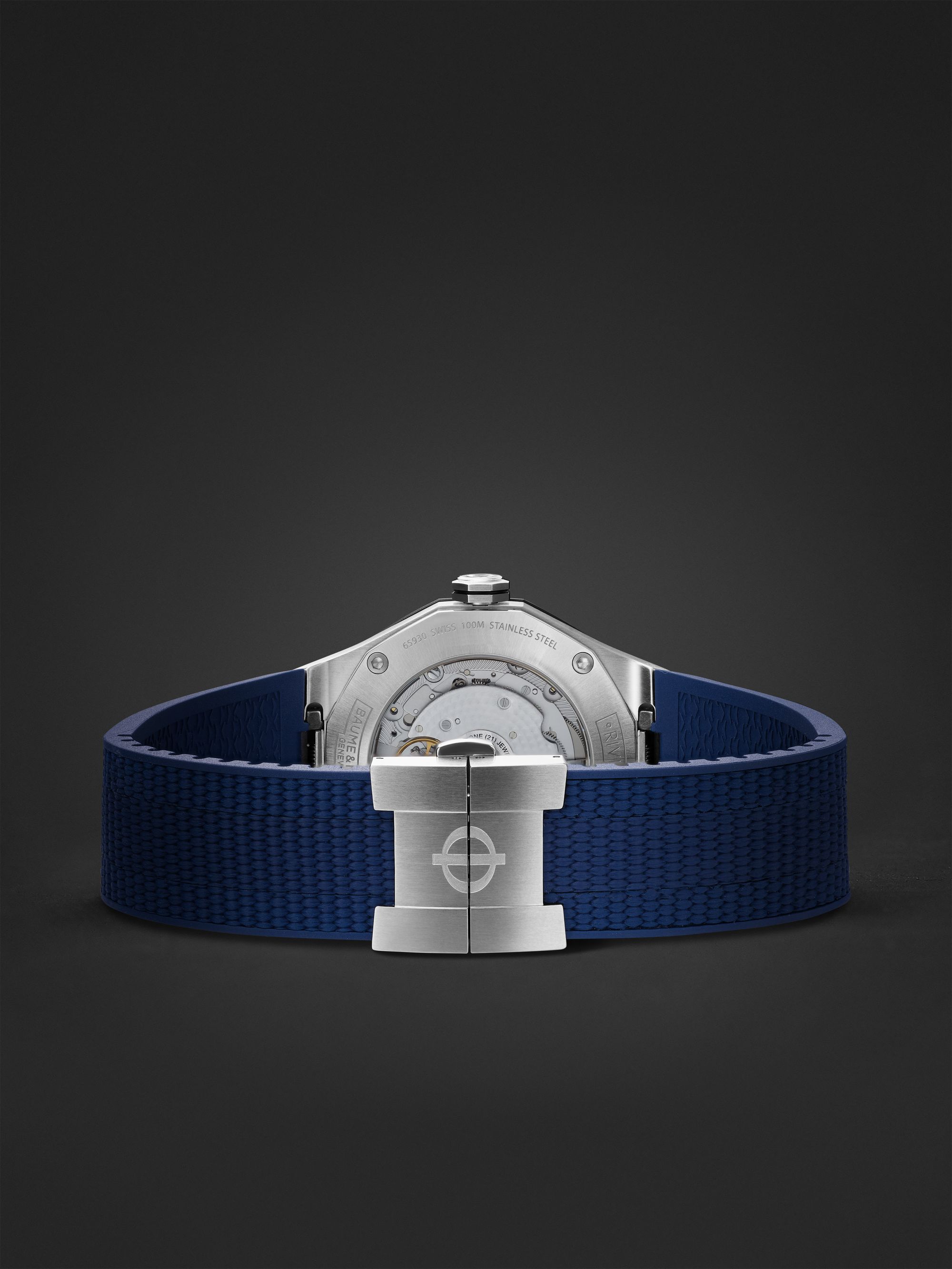 BAUME & MERCIER Riviera Automatic 42mm Stainless Steel and Rubber Watch, Ref. No. M0A10701