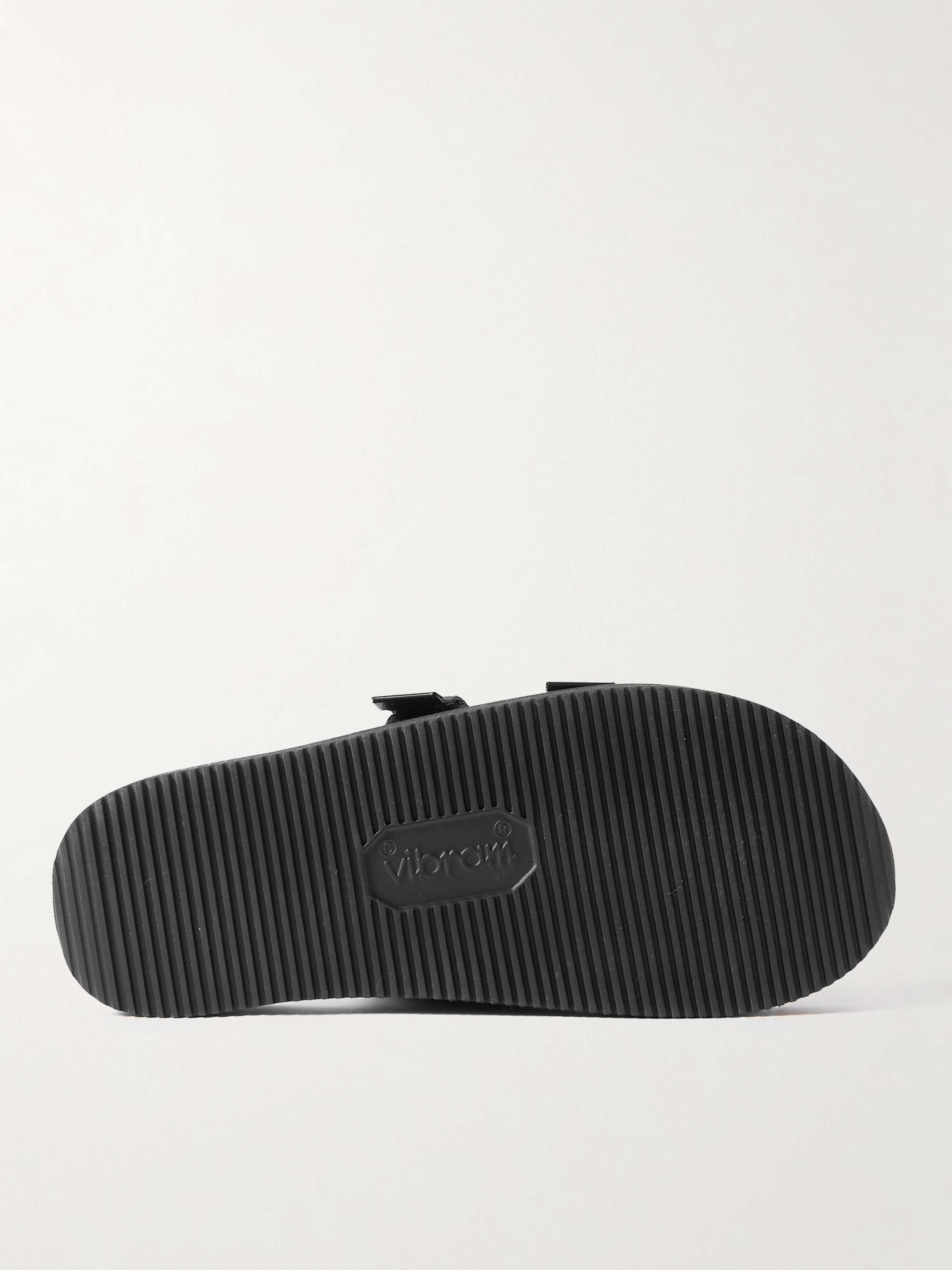 SUICOKE Webbing-Trimmed Suede Sandals