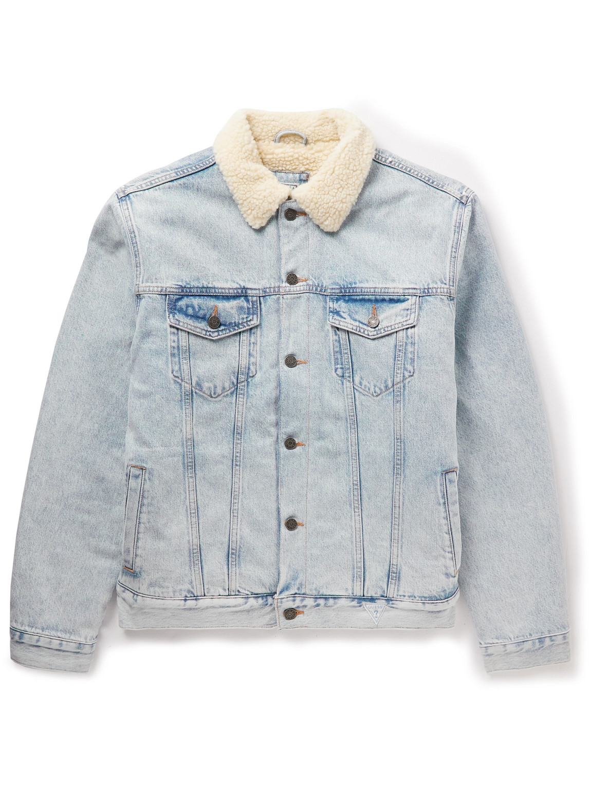 Fleece-Trimmed Denim Jacket