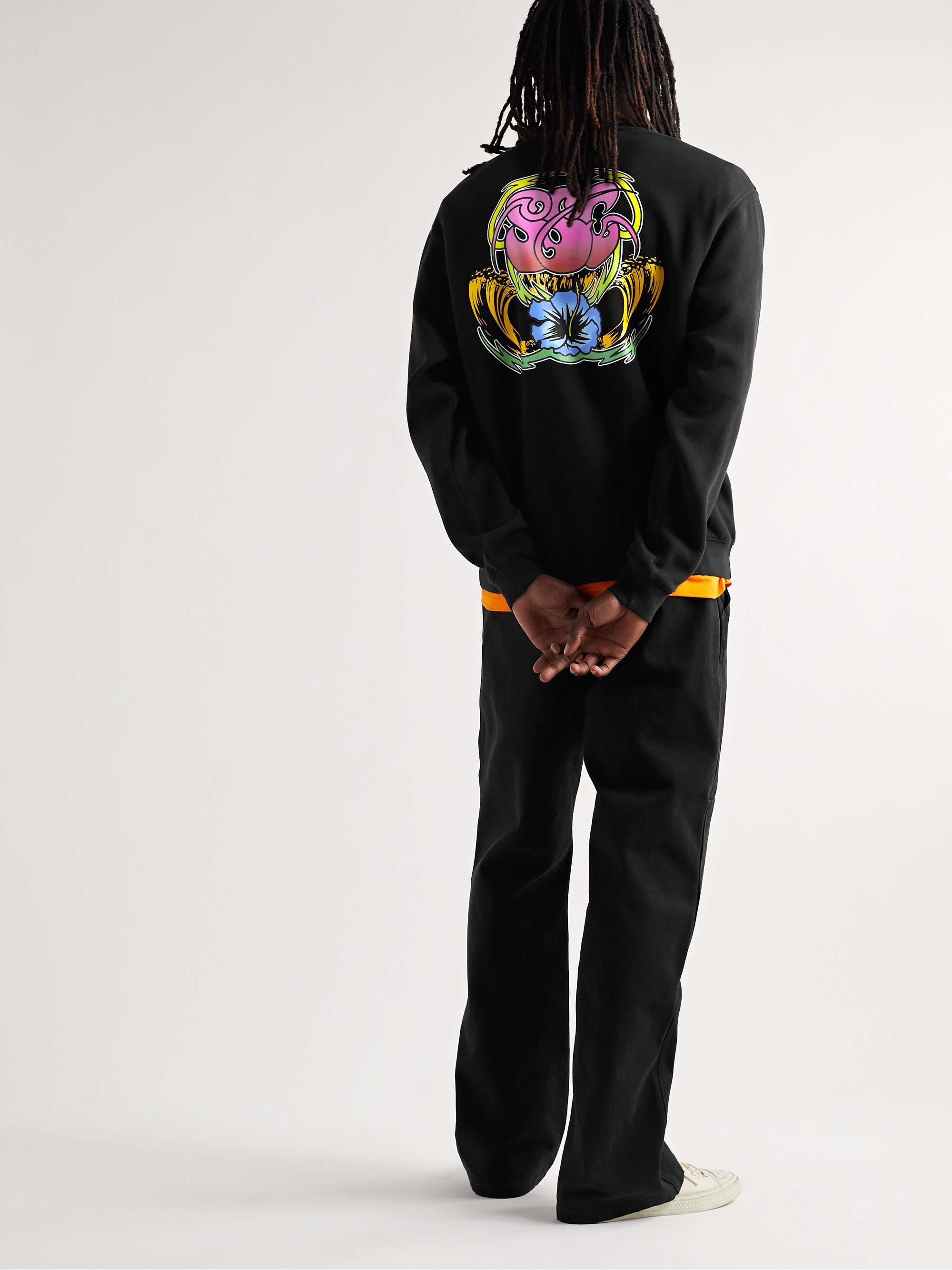 STOCKHOLM SURFBOARD CLUB Mer Logo-Print Fleece-Back Organic  Cotton-Jersey Sweatshirt