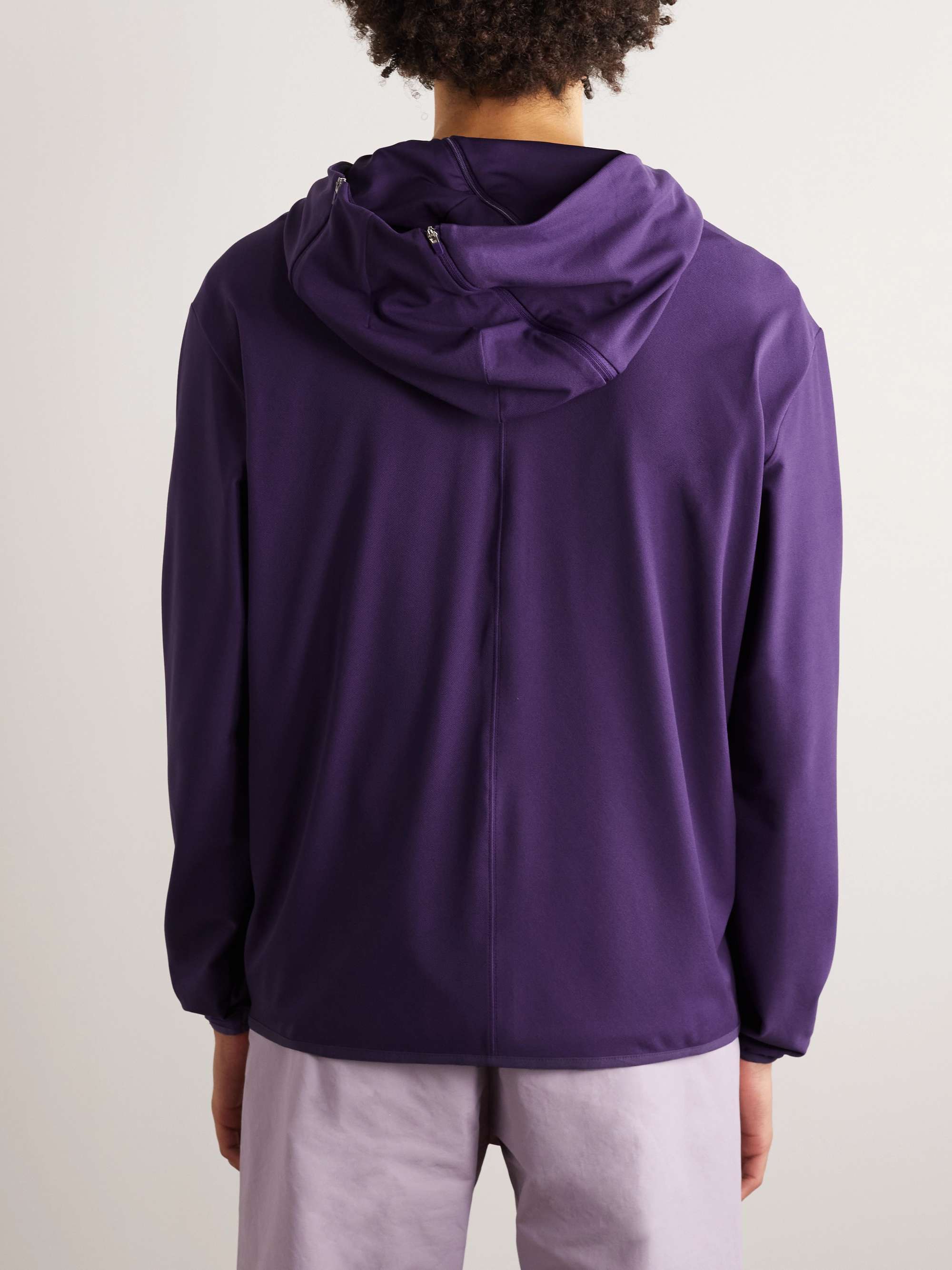 POST ARCHIVE FACTION Felpa in jersey stretch con cappuccio e zip 5.0