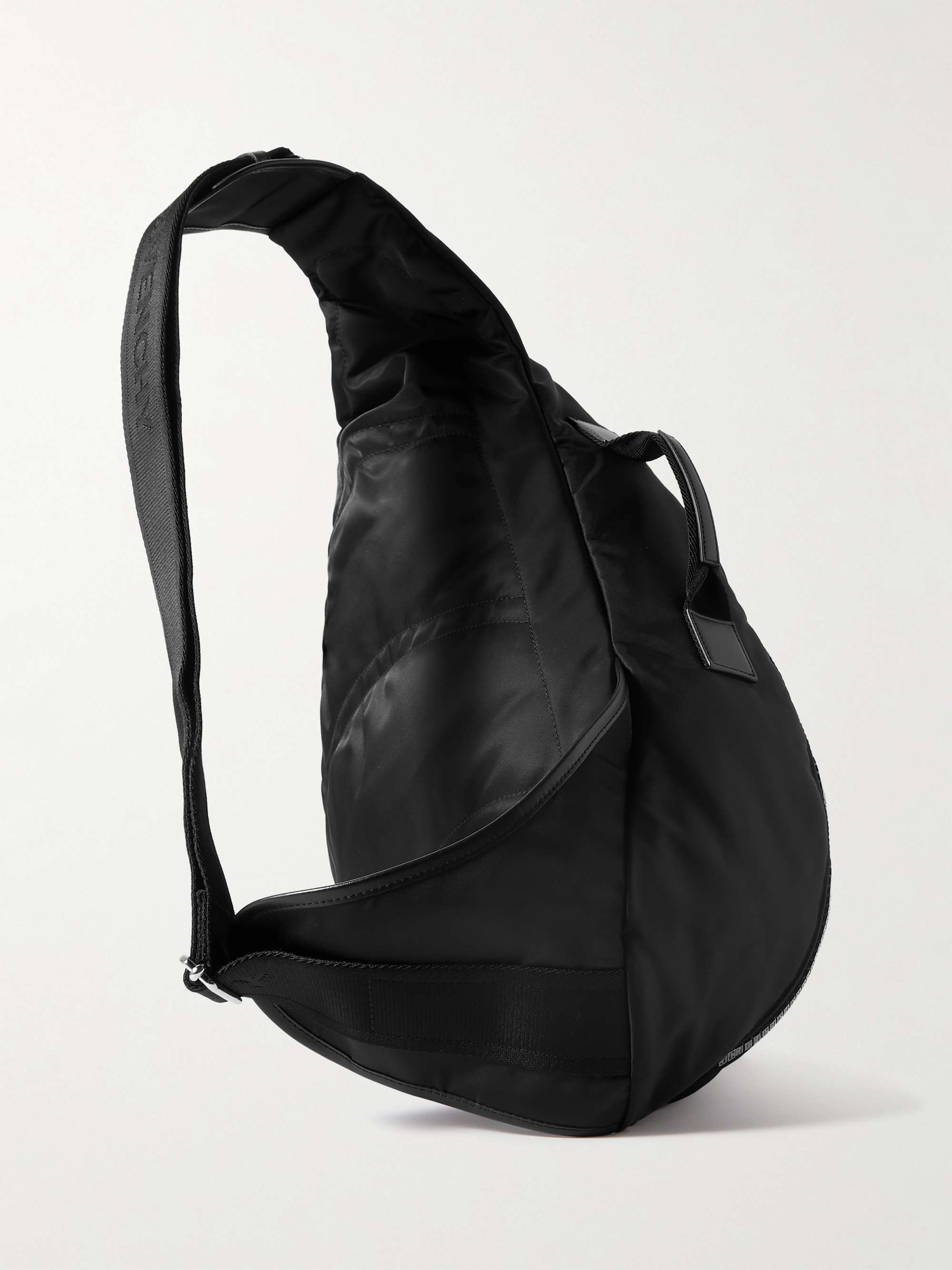 GIVENCHY G-Zip Leather-Trimmed Shell Sling Backpack