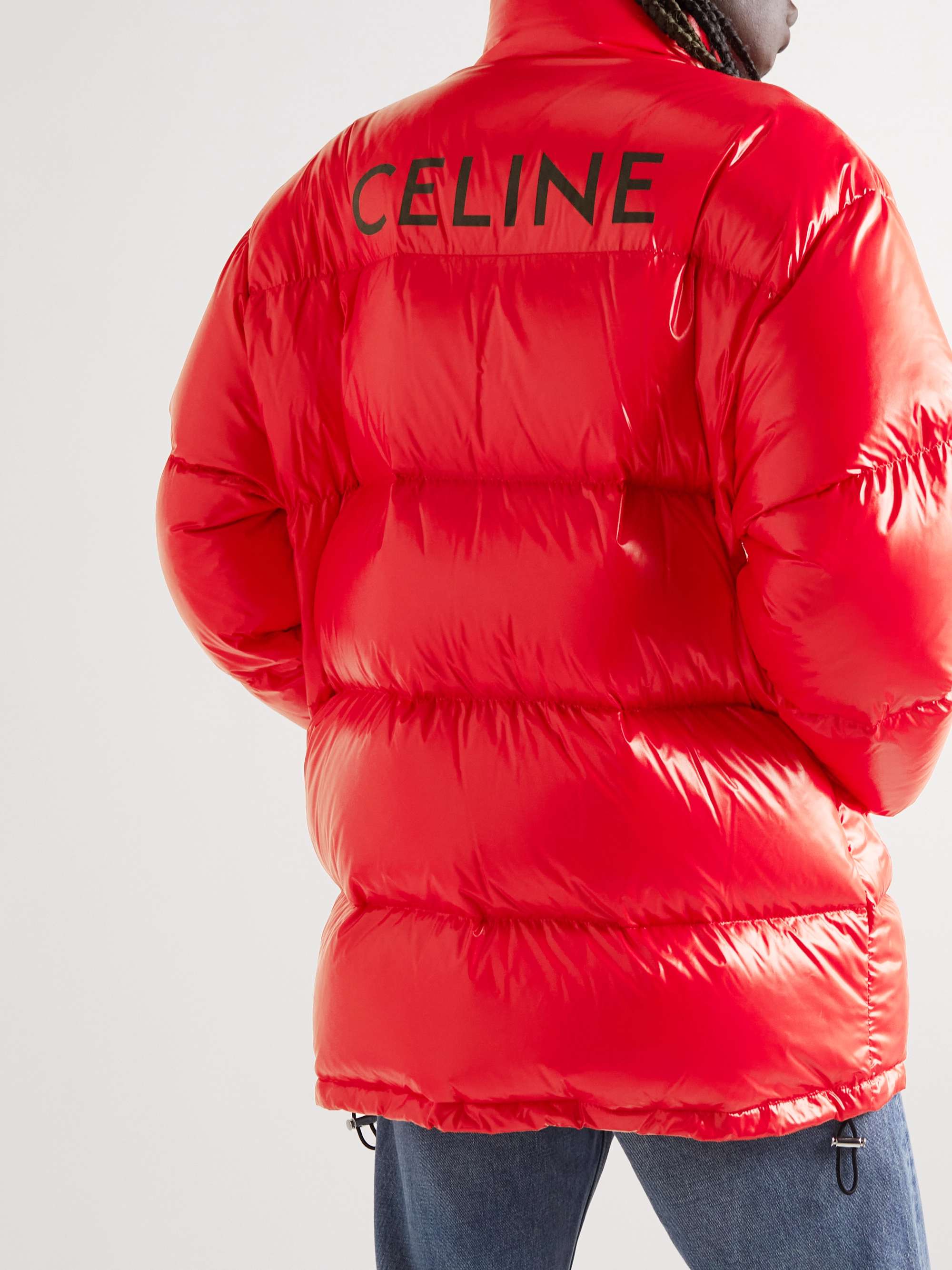 CELINE HOMME Doudoune Logo-Print Quilted Shell Down Coat