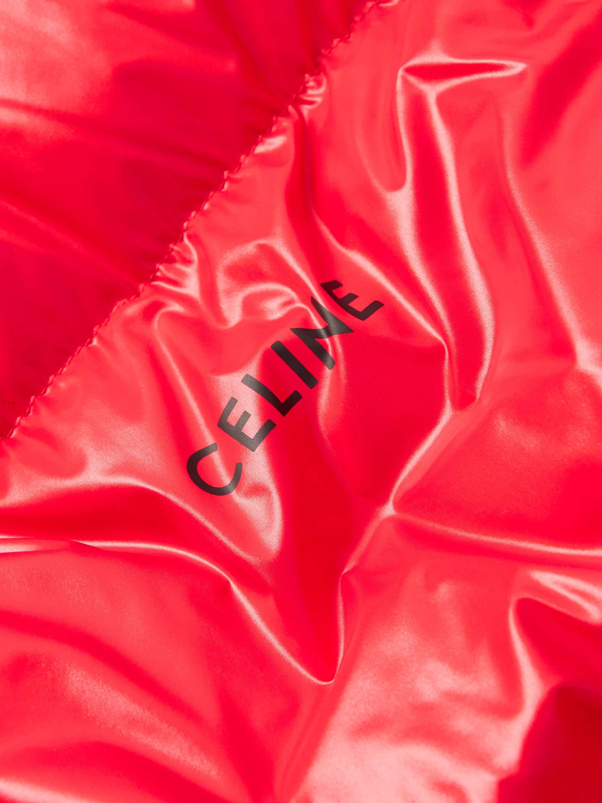 CELINE Doudoune Logo-Print Quilted Shell Down Coat