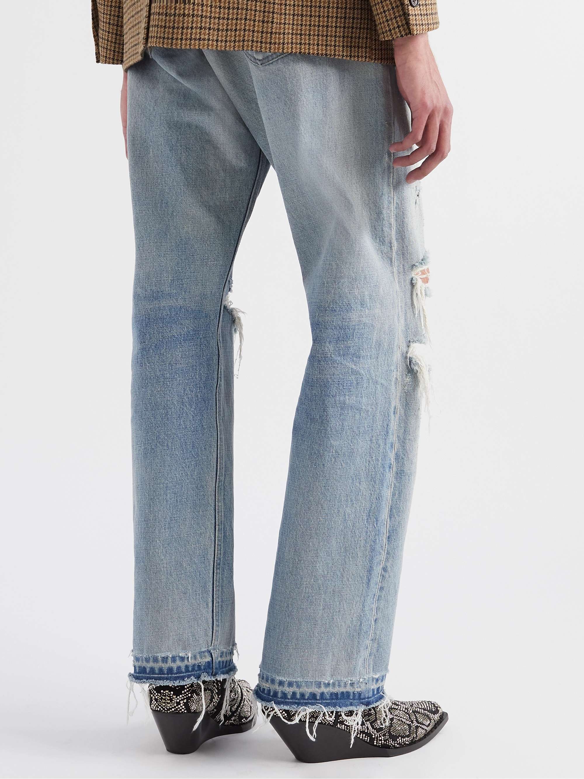 CELINE Wesley Straight-Leg Distressed Jeans