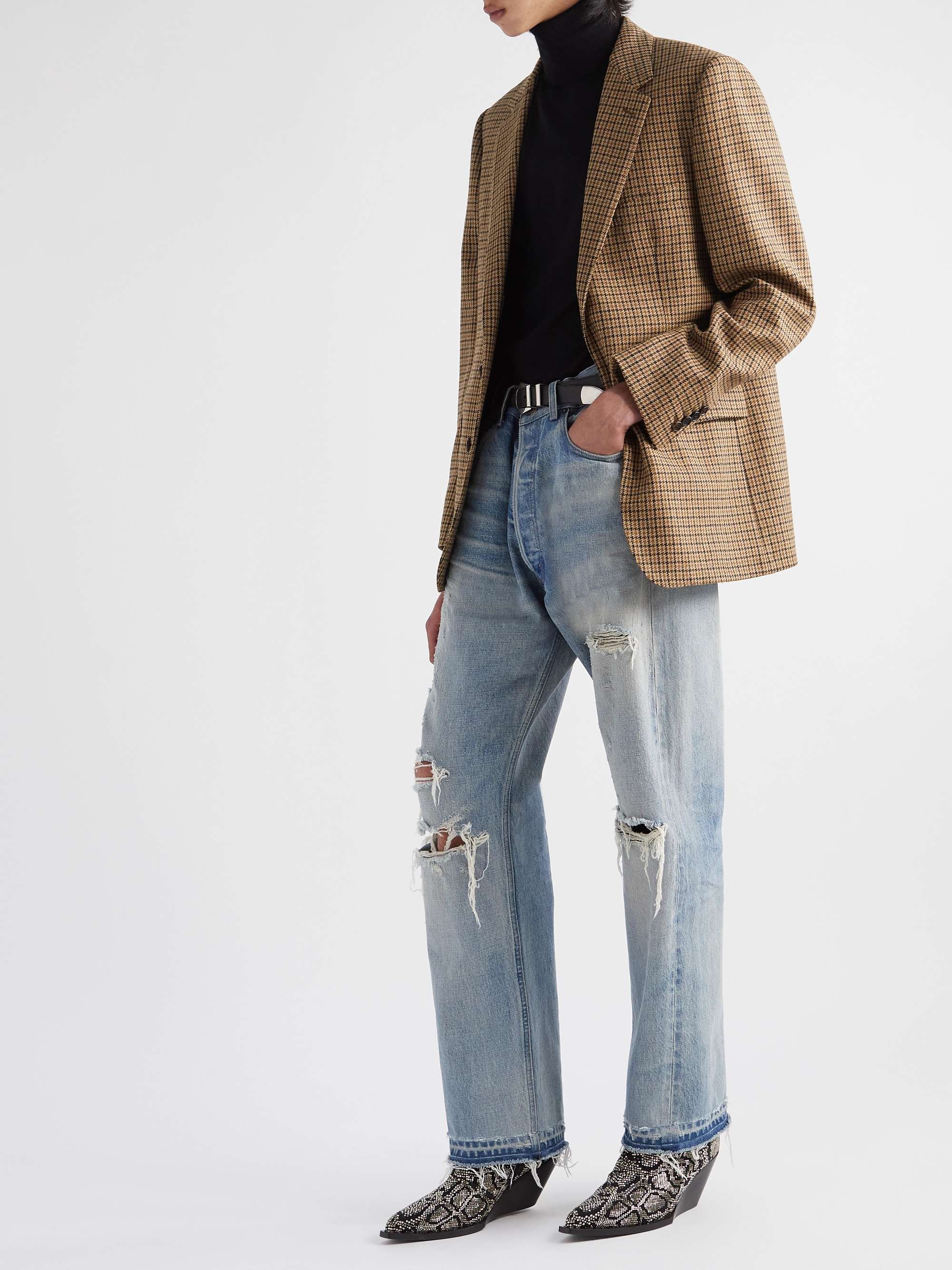 CELINE Wesley Straight-Leg Distressed Jeans