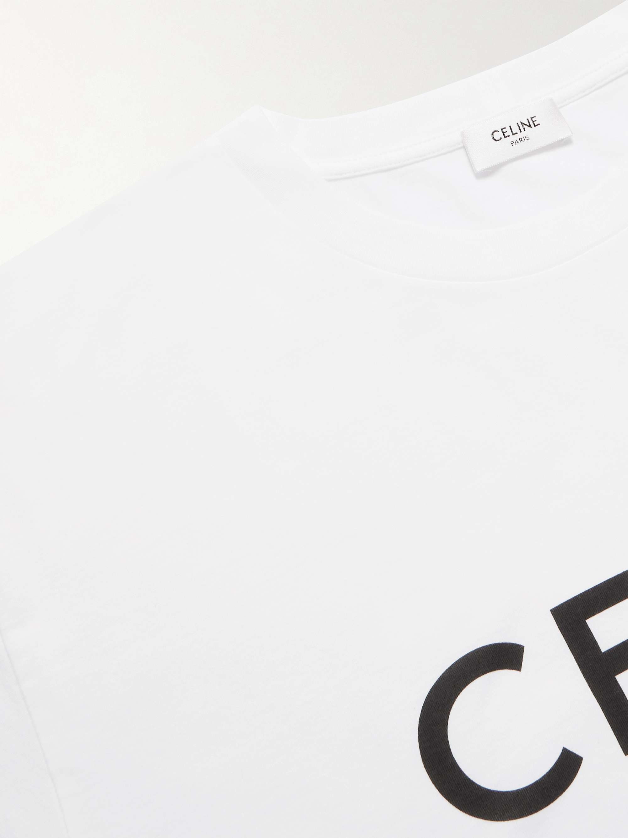 CELINE HOMME Logo-Print Cotton-Jersey T-Shirt