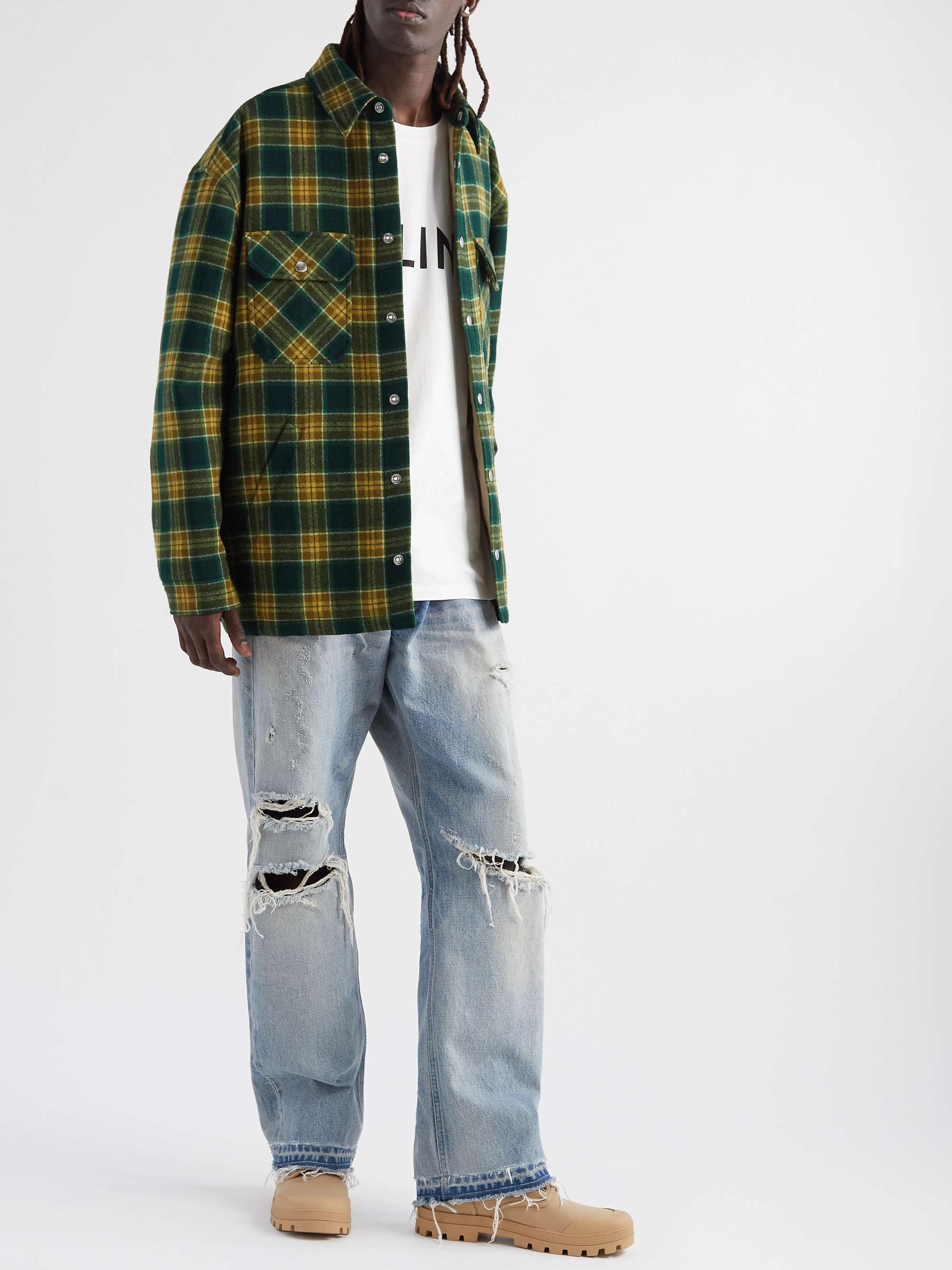 CELINE HOMME Logo-Print Cotton-Jersey T-Shirt