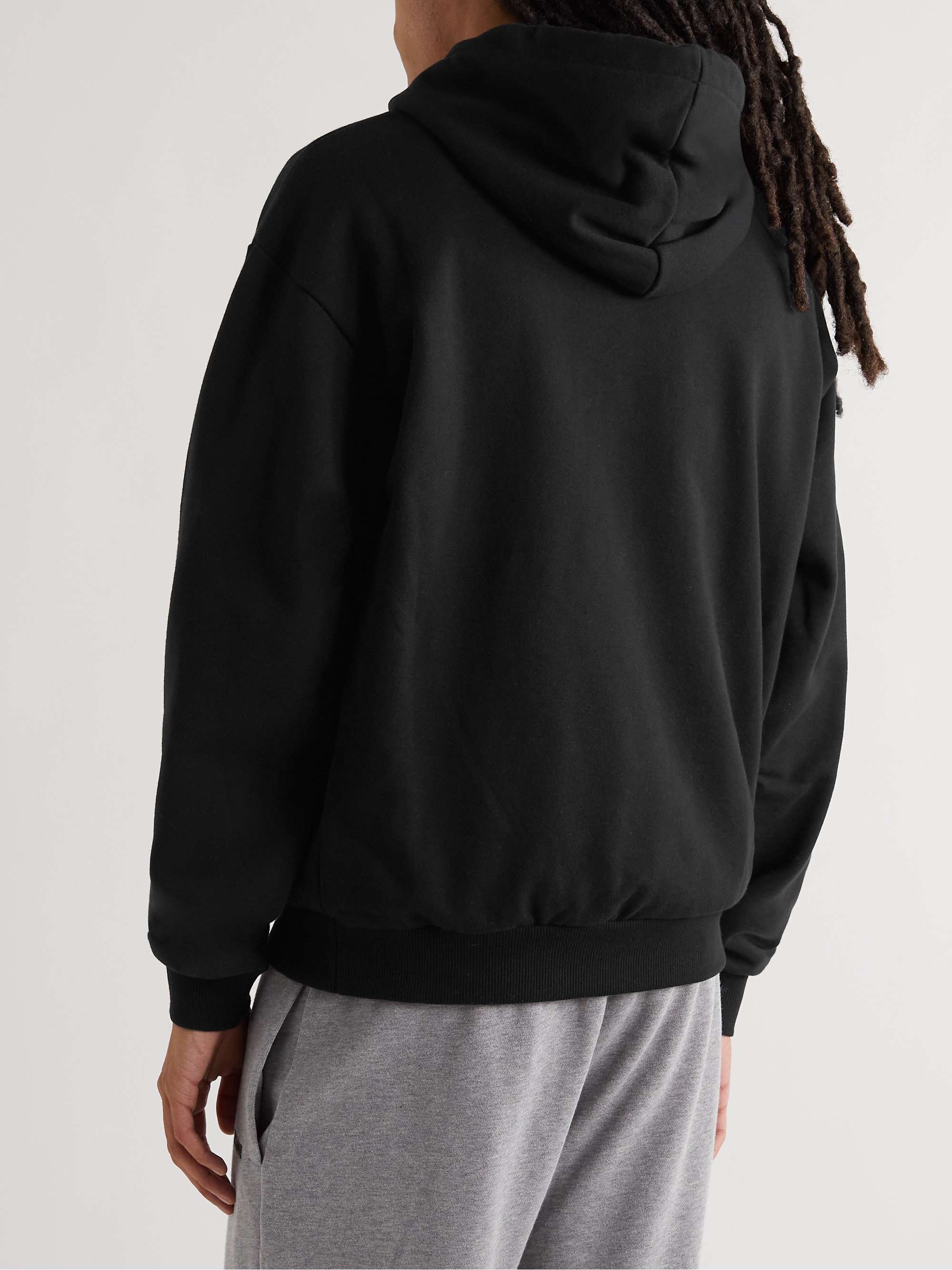 CELINE HOMME Logo-Print Cotton-Jersey Hoodie