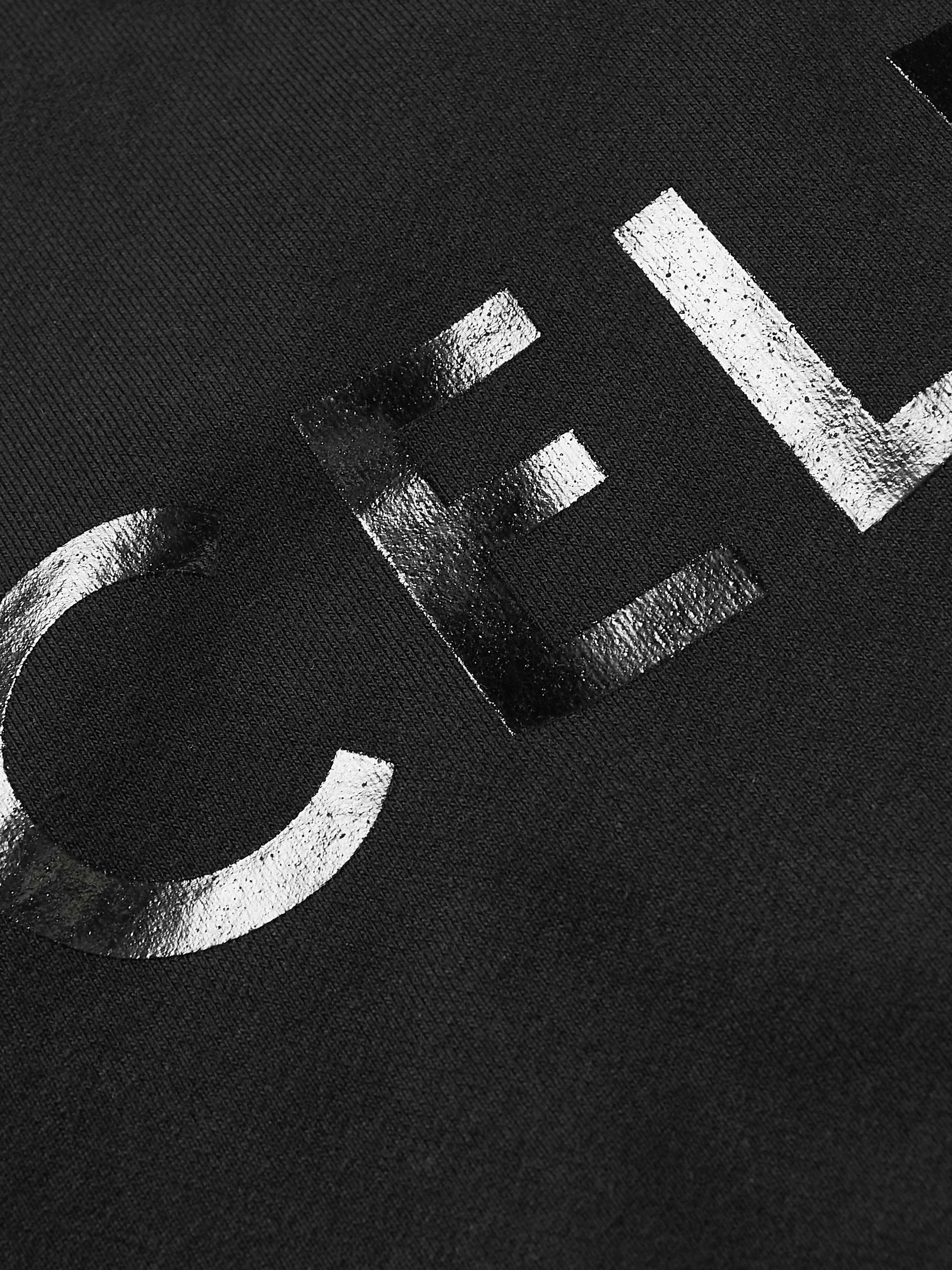 CELINE HOMME Logo-Print Cotton-Jersey Hoodie