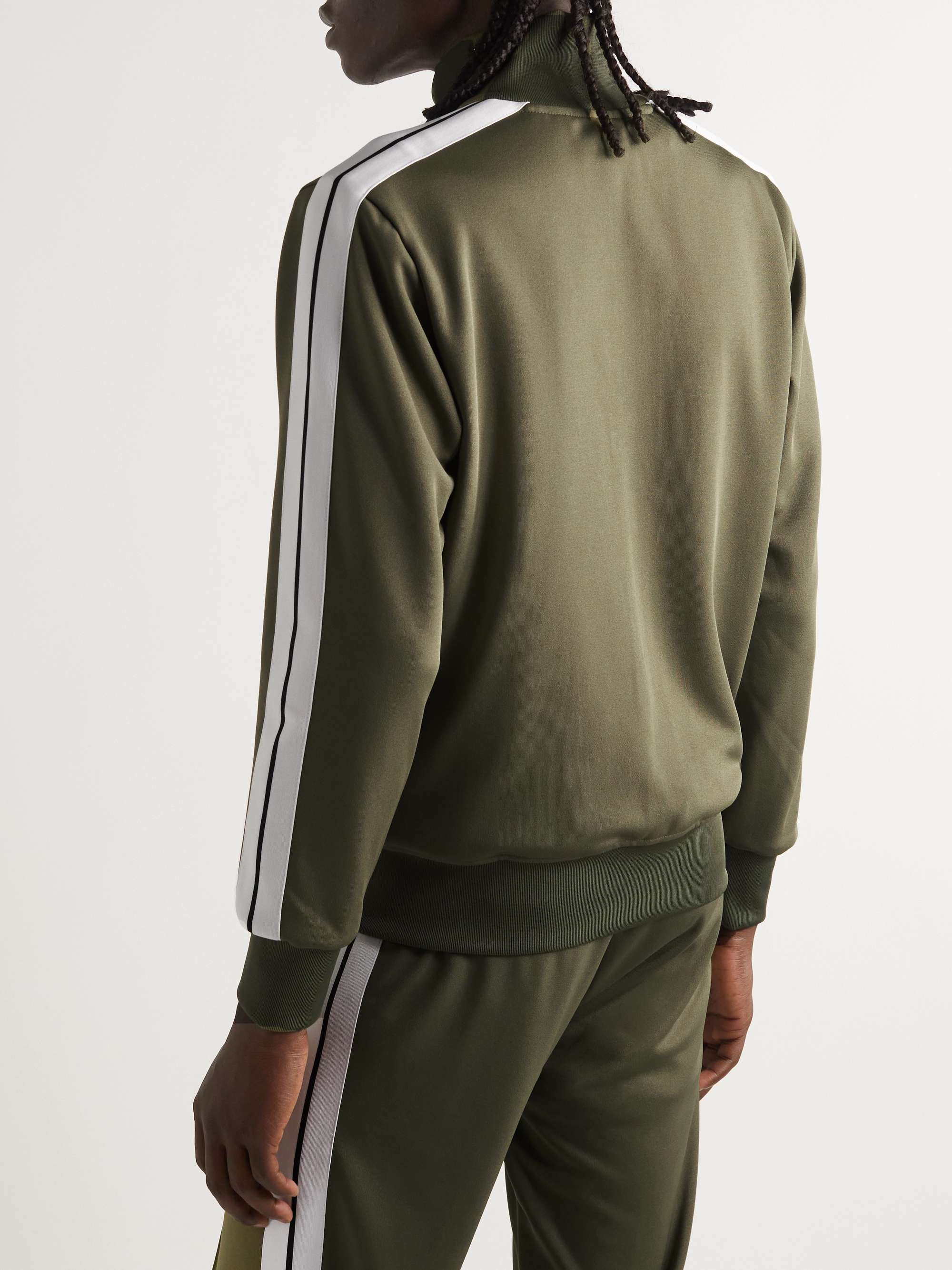 PALM ANGELS Slim-Fit Logo-Print Striped Shell Track Jacket for Men