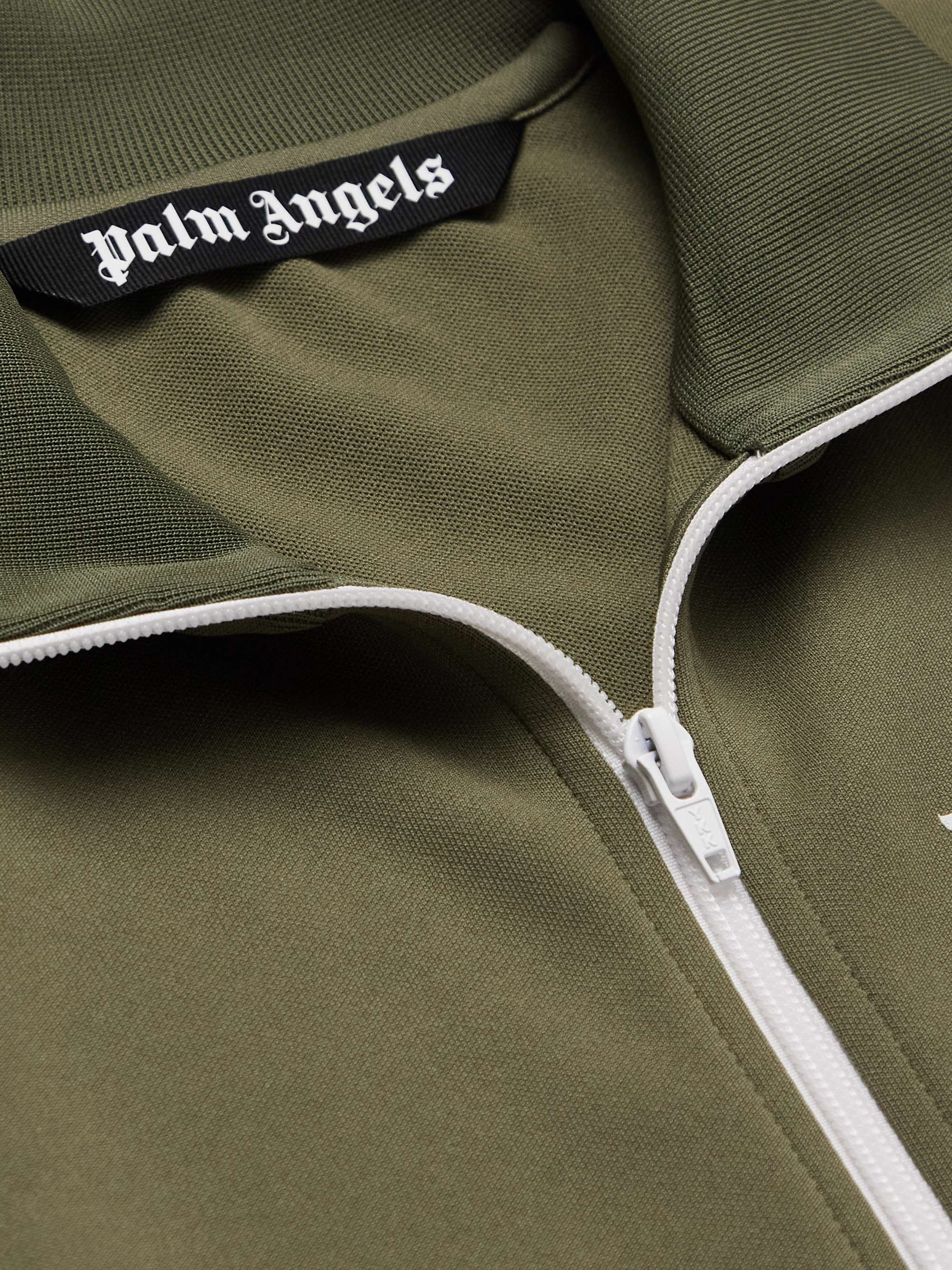 PALM ANGELS Slim-Fit Logo-Print Striped Shell Track Jacket