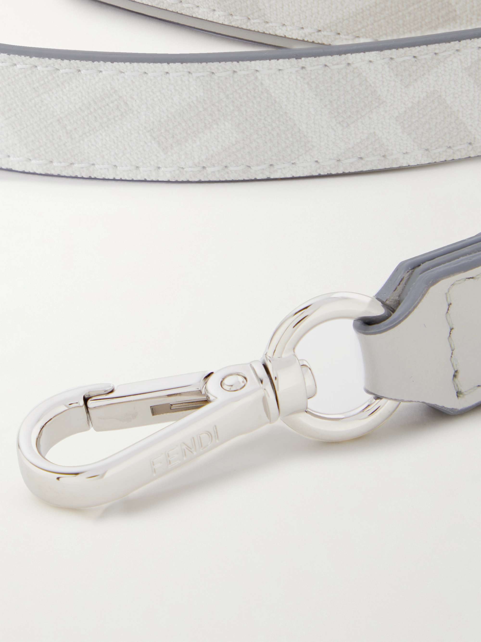 FENDI Logo-Print Textured-Leather Dog Lead
