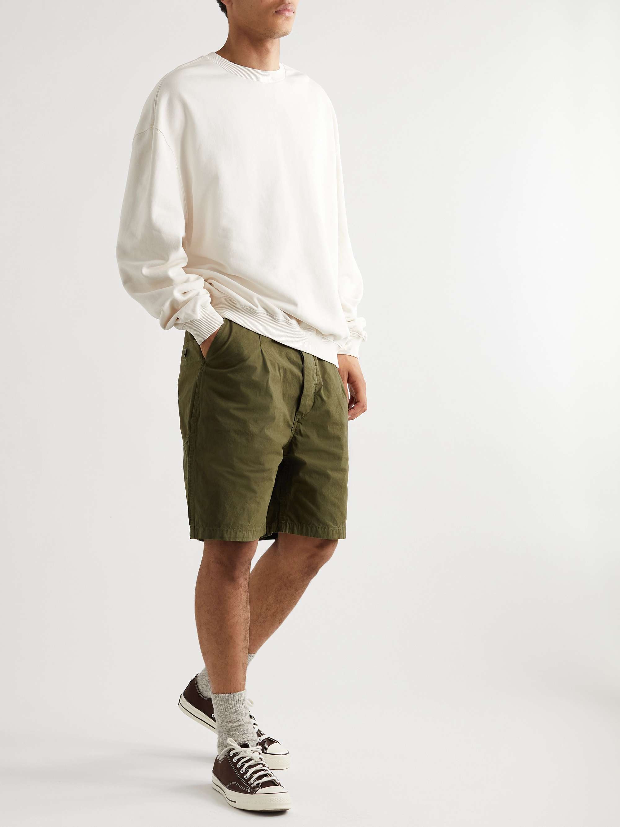 APPLIED ART FORMS DM3-3 Straight-Leg Pleated Cotton and CORDURA-Blend Shorts