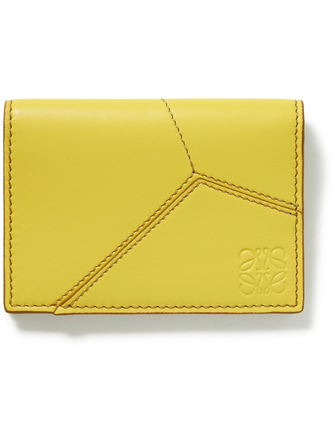 Loewe Puzzle Logodebossed Leather Bifold Wallet In Yellow ModeSens