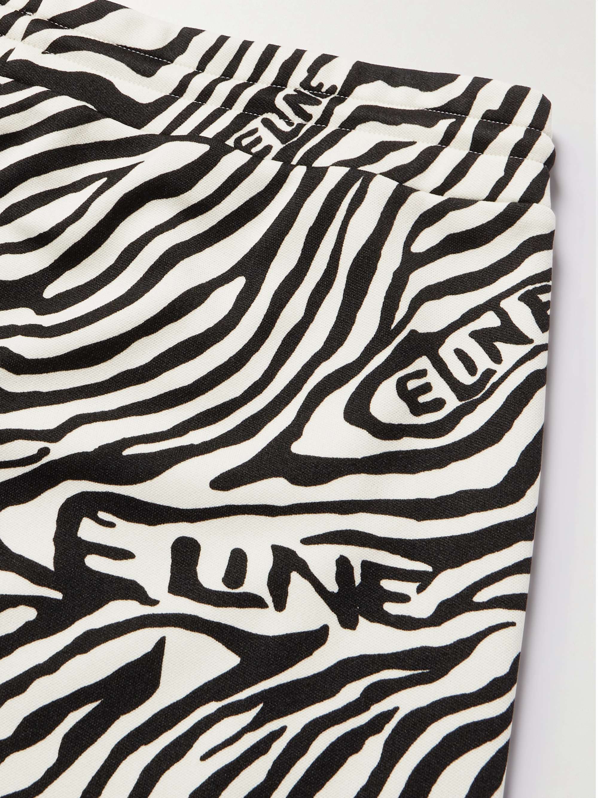 CELINE HOMME Zebra-Print Jersey Sweatpants