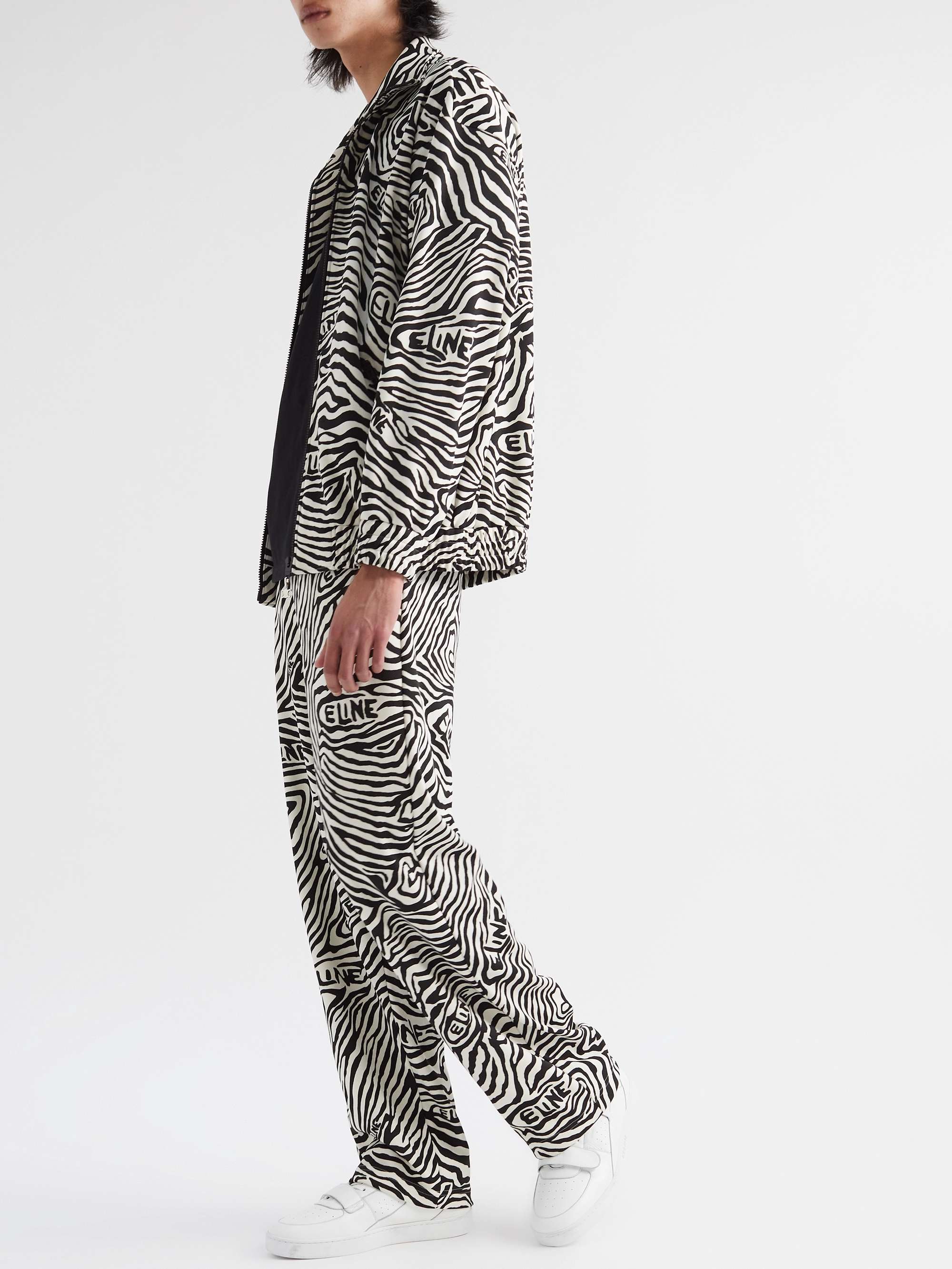 CELINE HOMME Zebra-Print Jersey Sweatpants