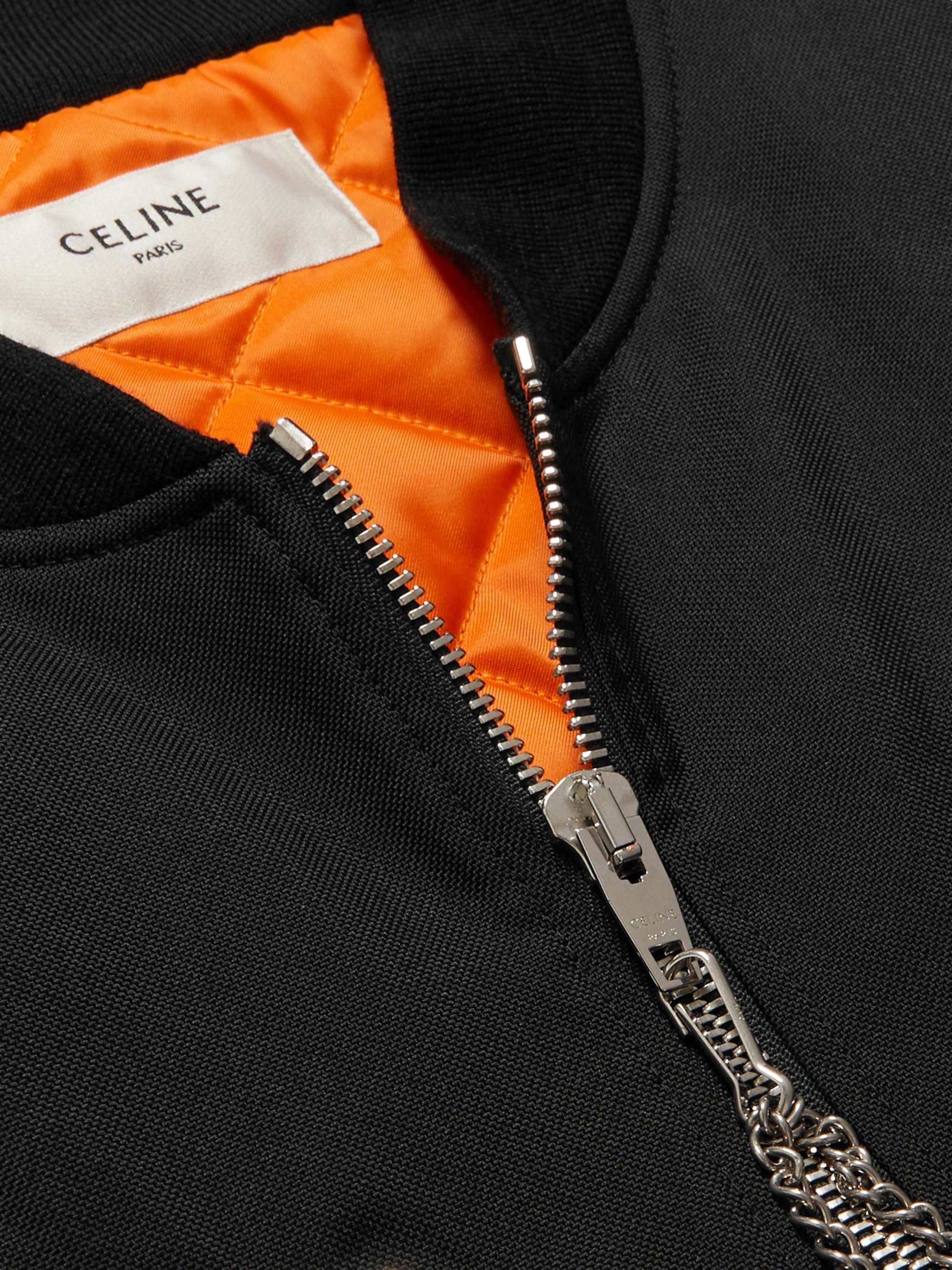 CELINE HOMME Logo-Embellished Nylon Bomber Jacket