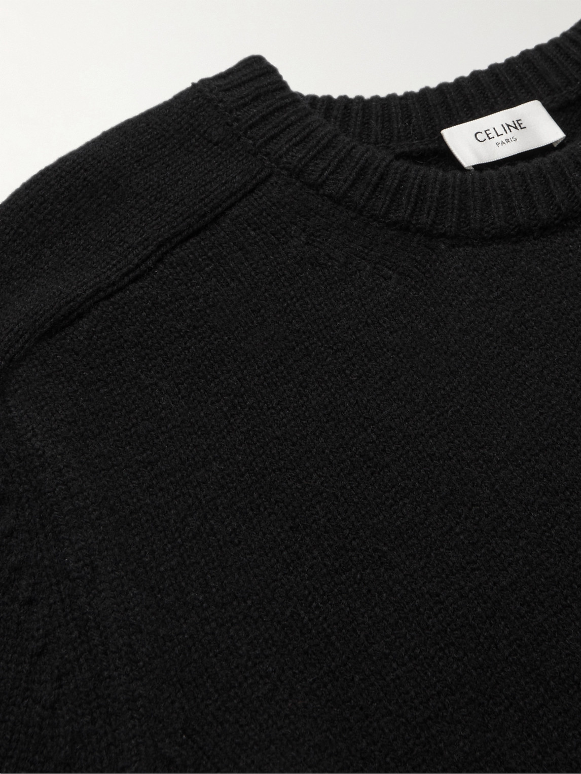 Celine Wool And Cashmere-blend Sweater In Black