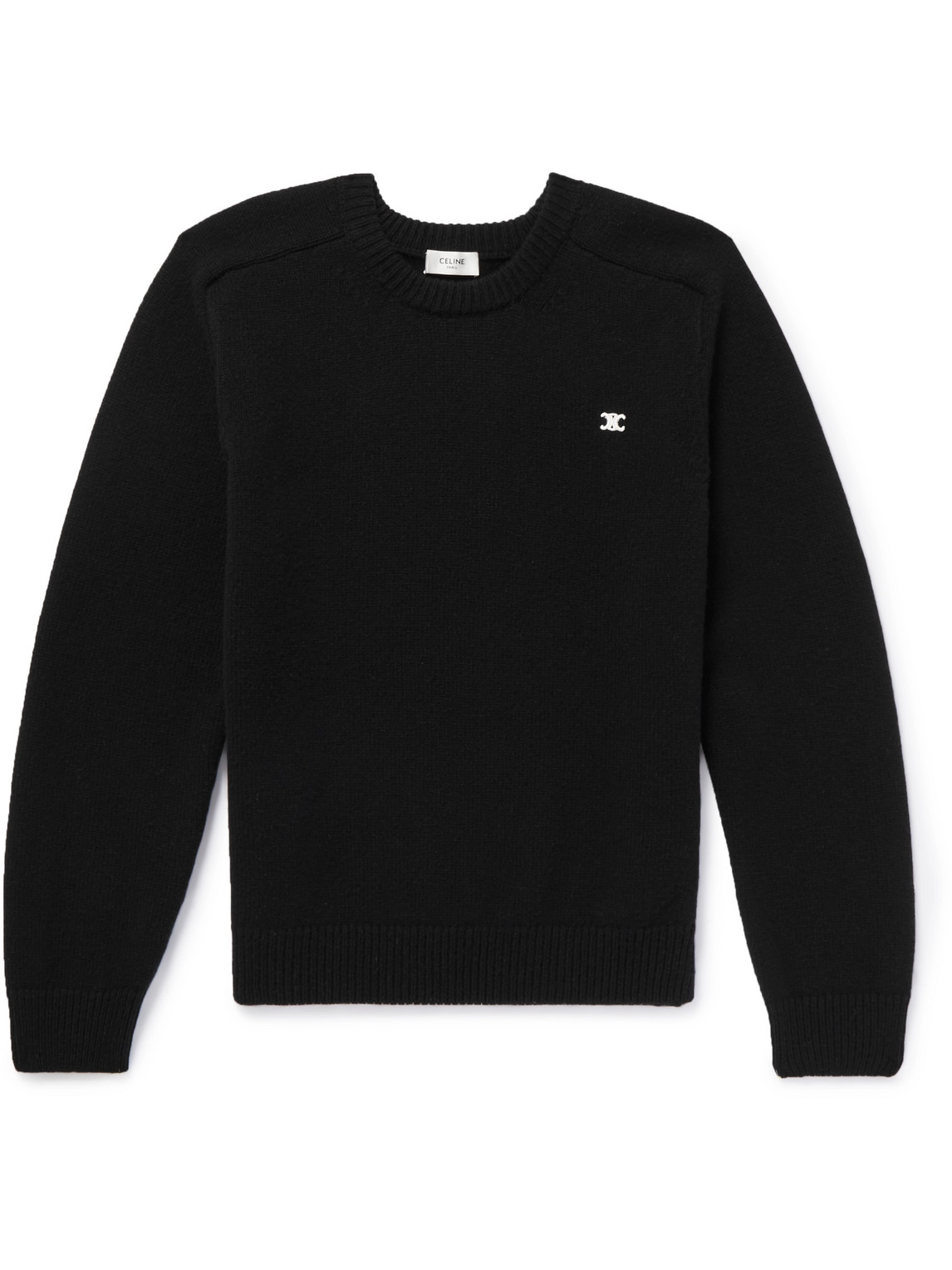 Celine Wool And Cashmere-blend Sweater In Black