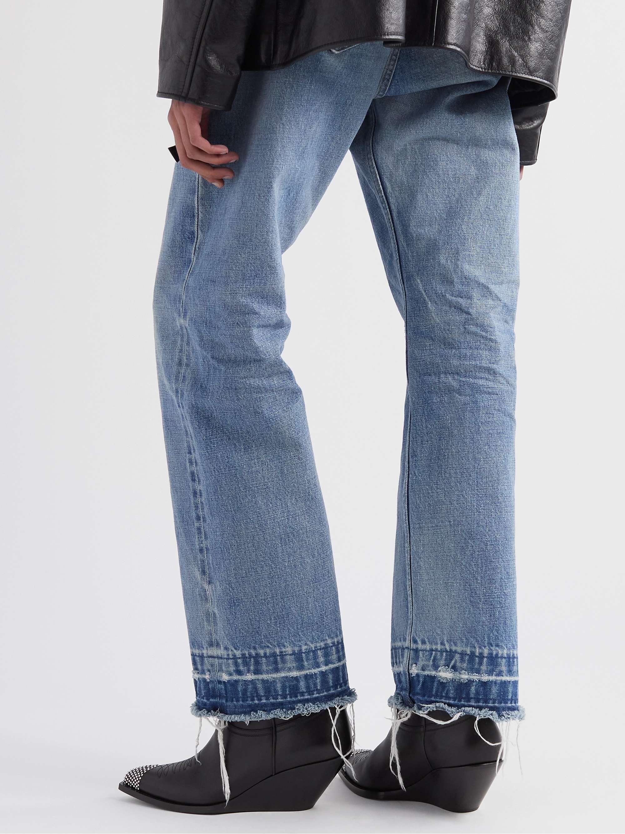 CELINE HOMME Wesley Straight-Leg Distressed Jeans