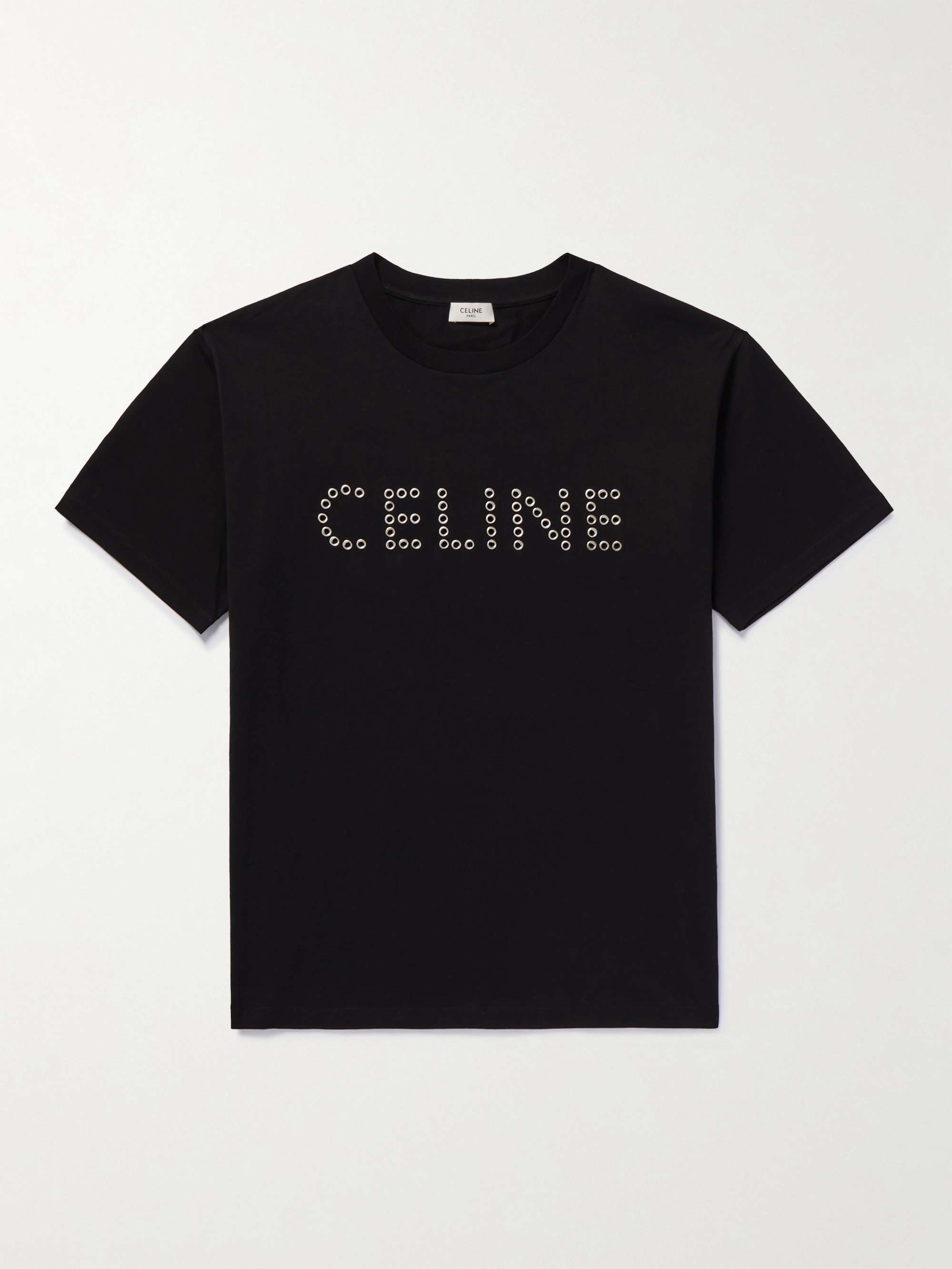 CELINE HOMME Oversized Logo-Embellished Cotton-Jersey T-Shirt for Men ...