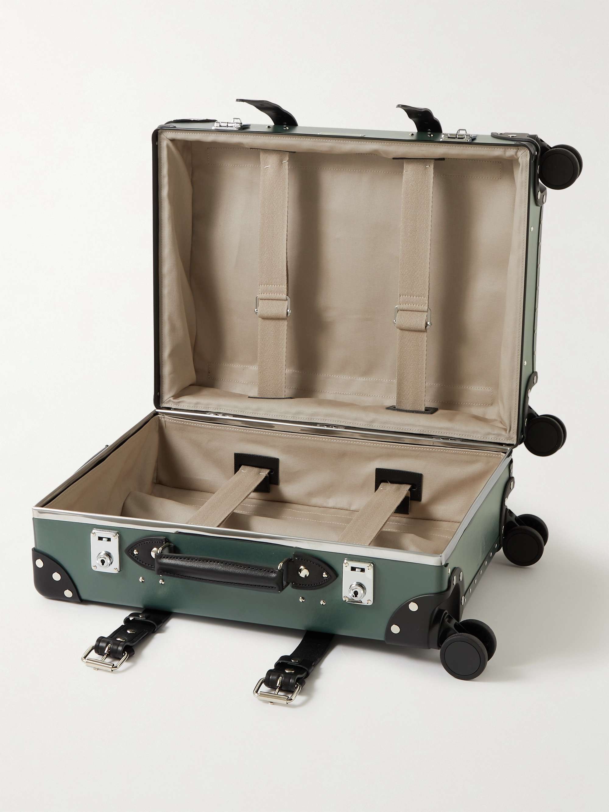 GLOBE-TROTTER + No Time to Die Carry-On Leather-Trimmed Trolley Case