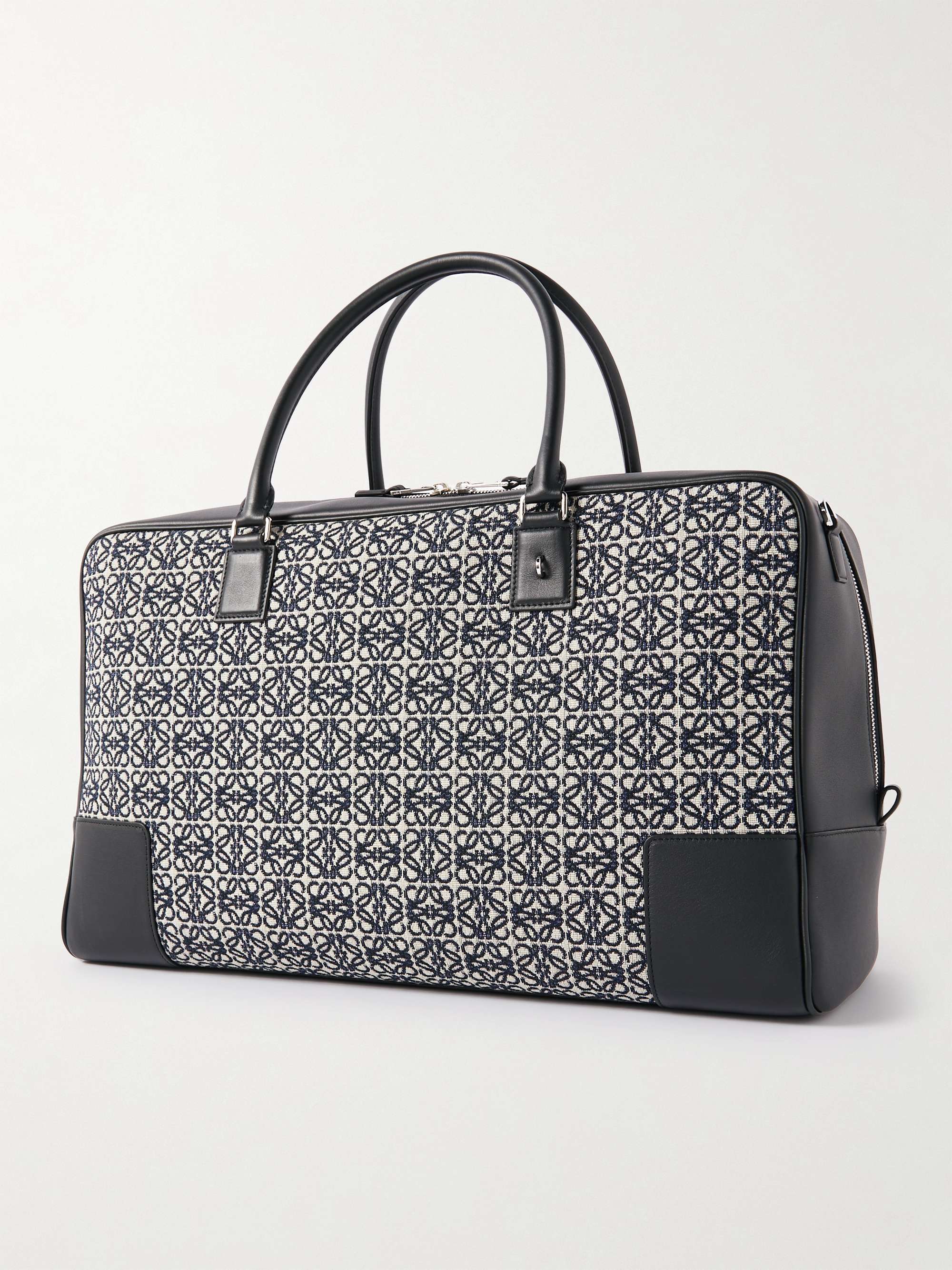 LOEWE Amazona Leather-Trimmed Logo-Jacquard Canvas Holdall