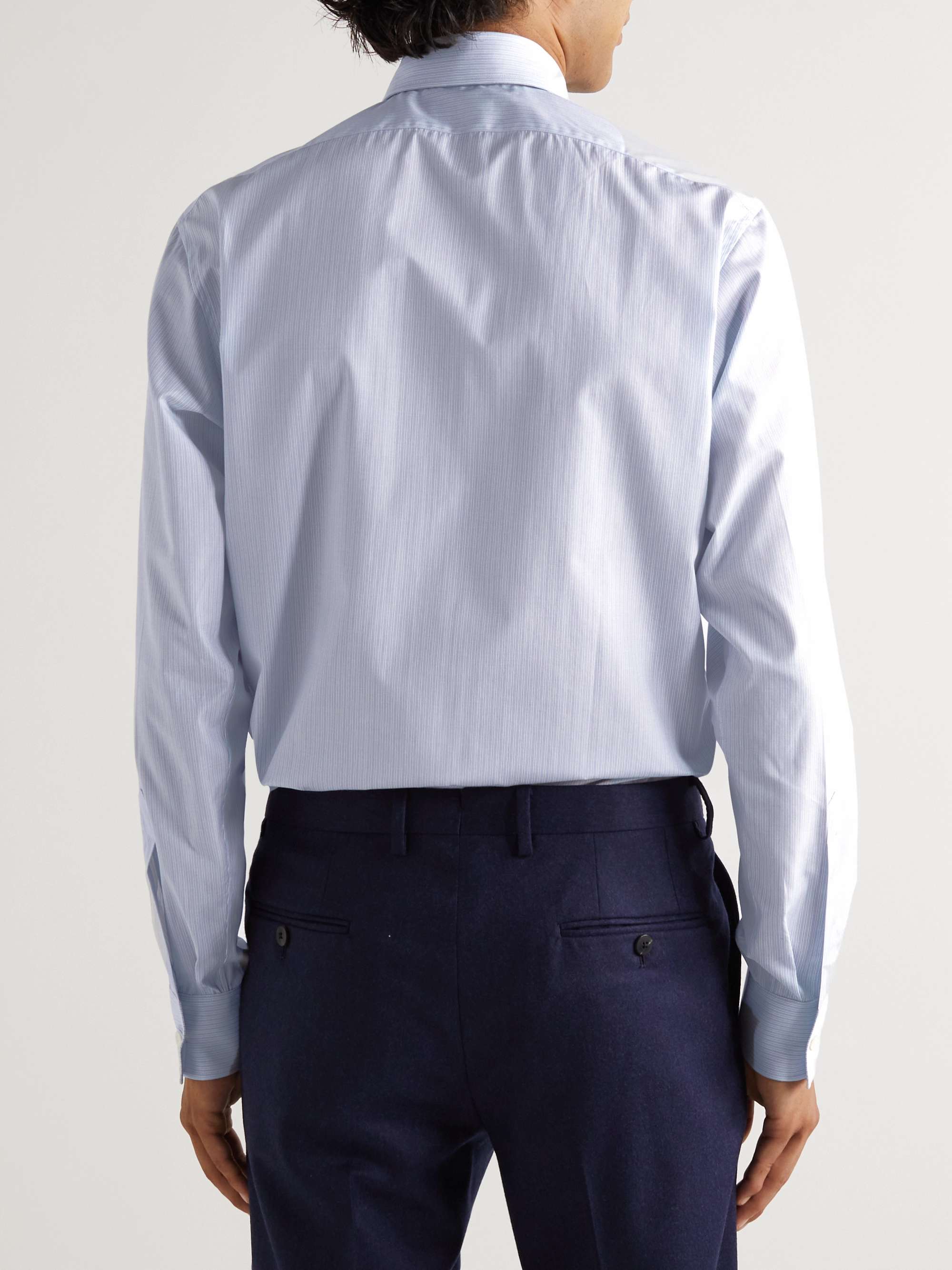 CHARVET Striped Cotton-Poplin Shirt