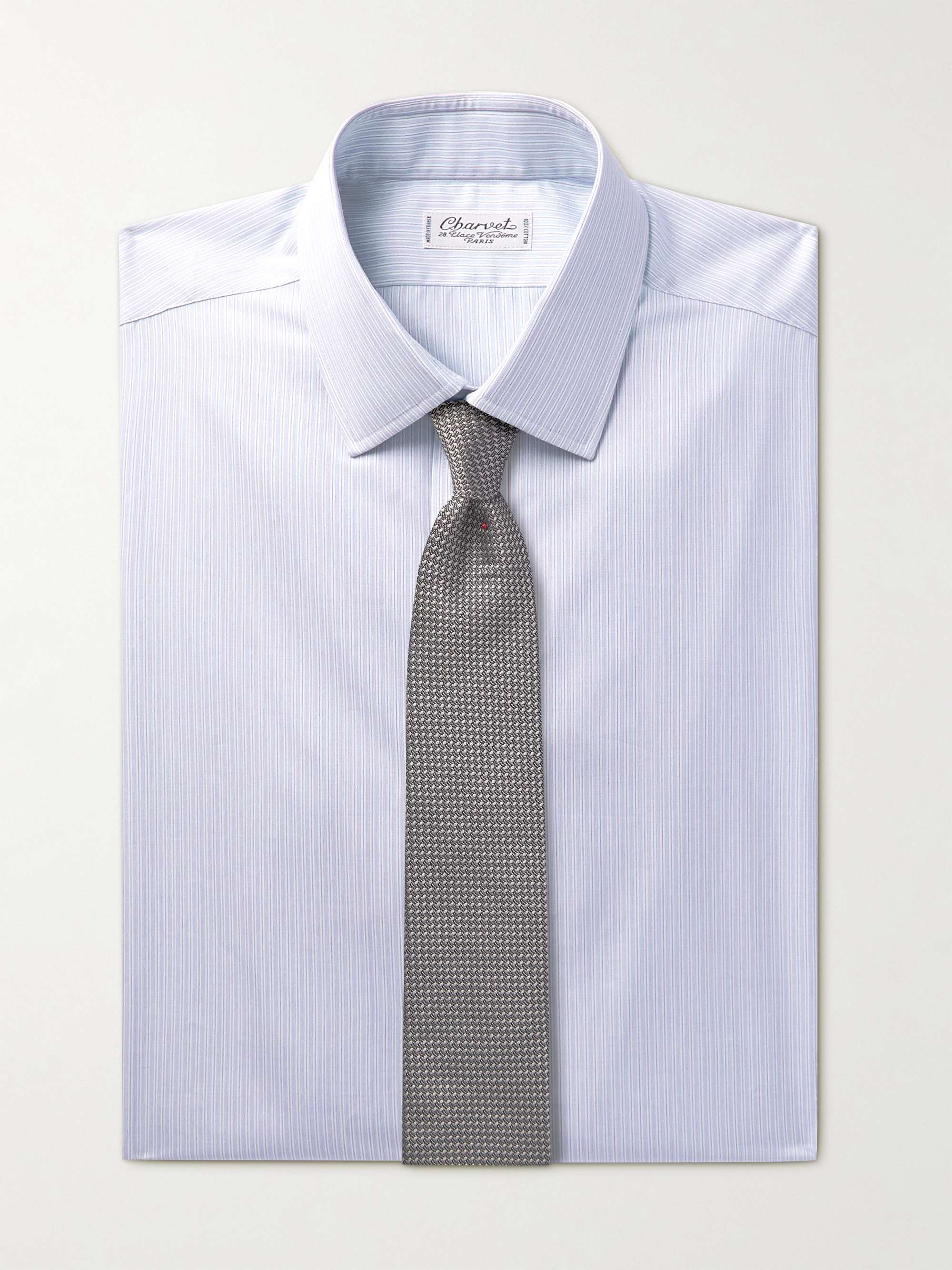 CHARVET Striped Cotton-Poplin Shirt